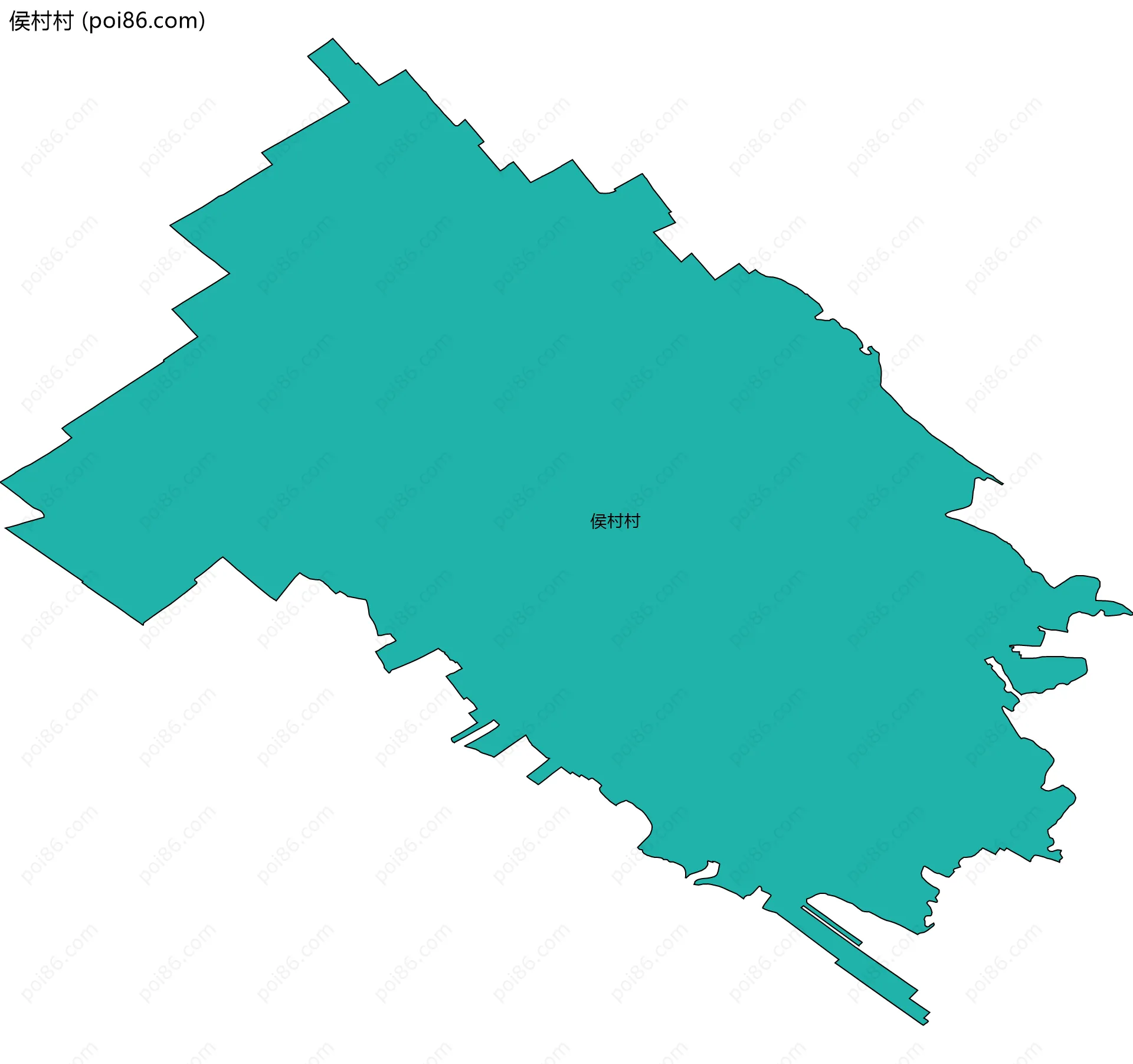 侯村村边界地图