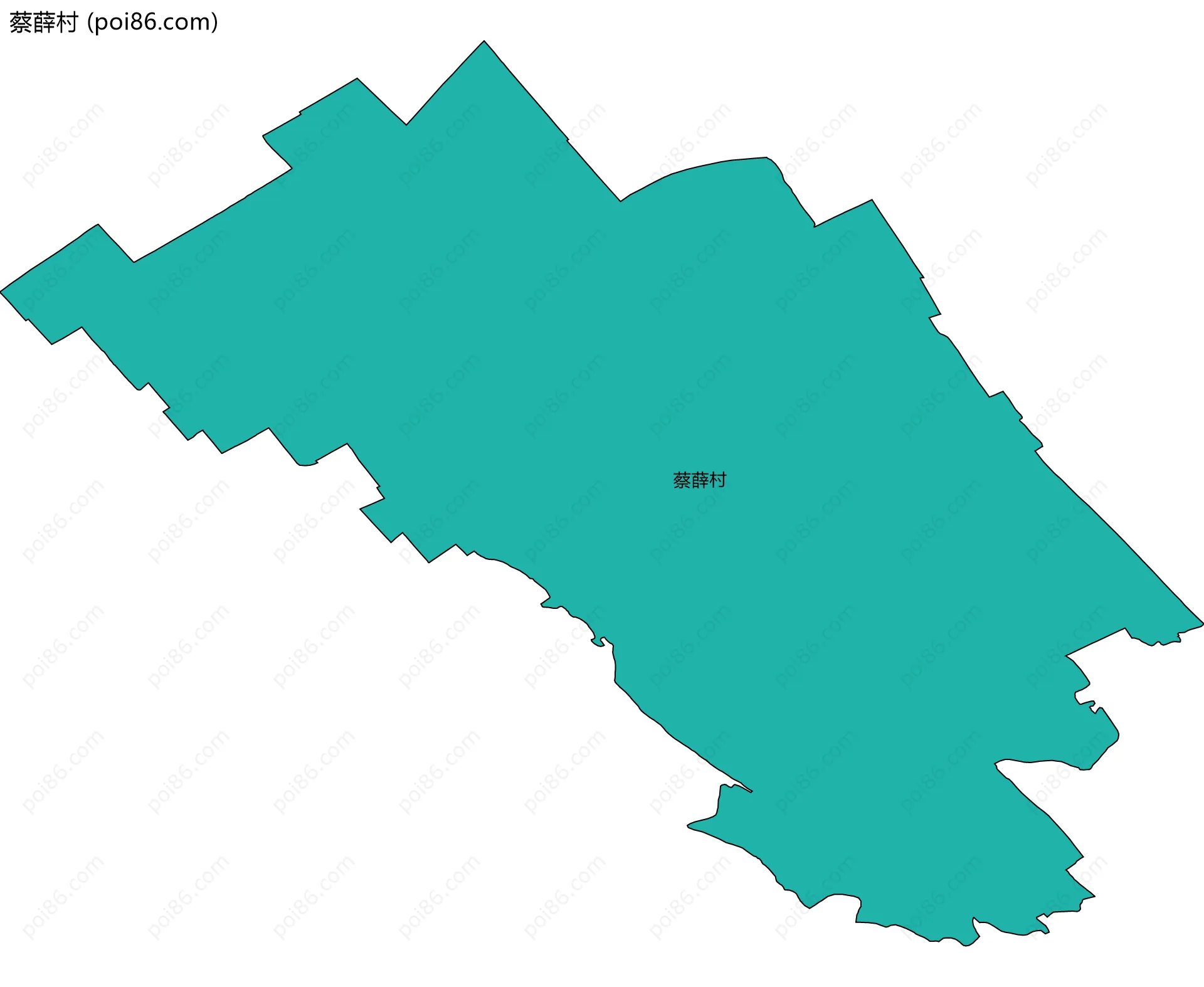 蔡薛村边界地图