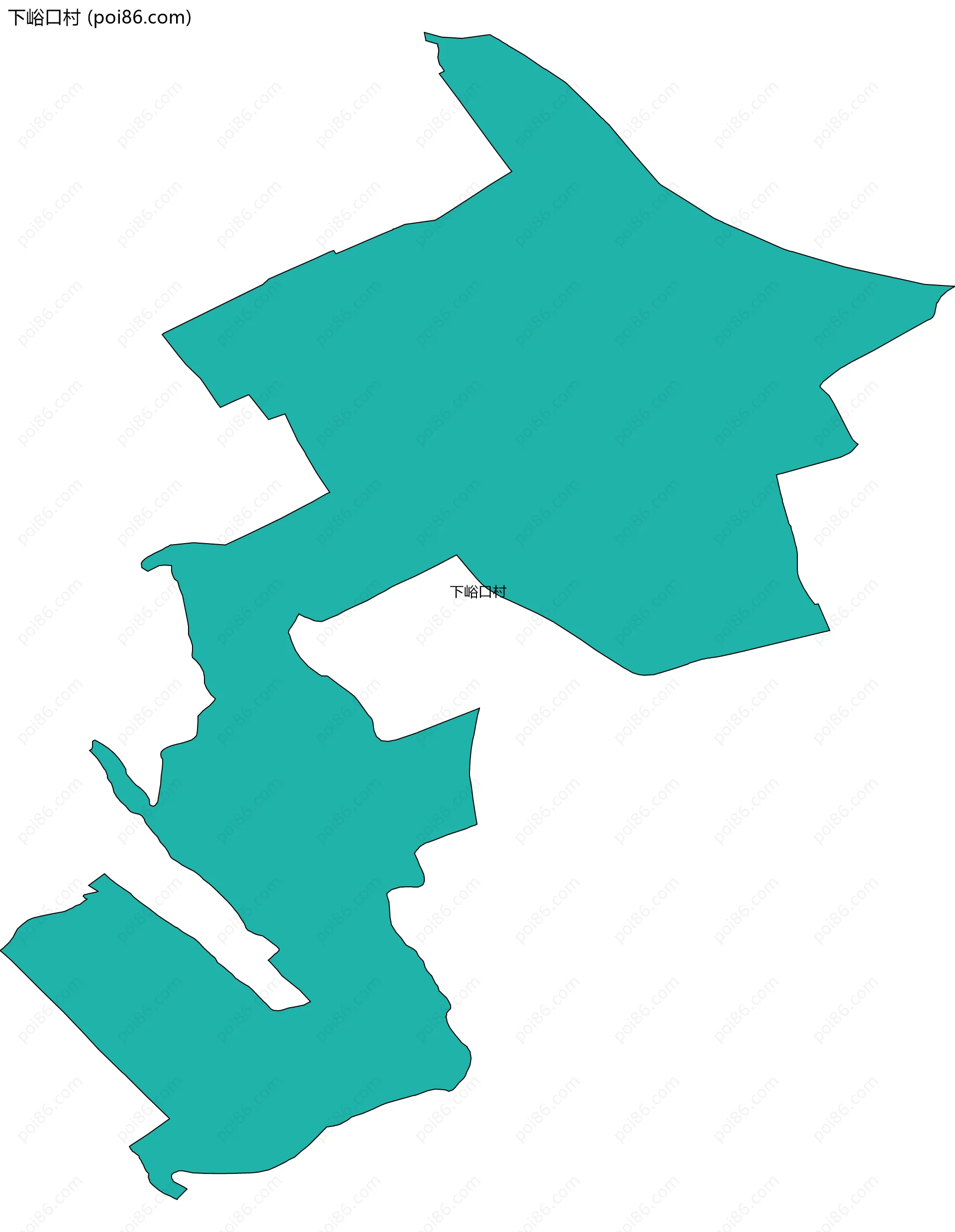 下峪口村边界地图