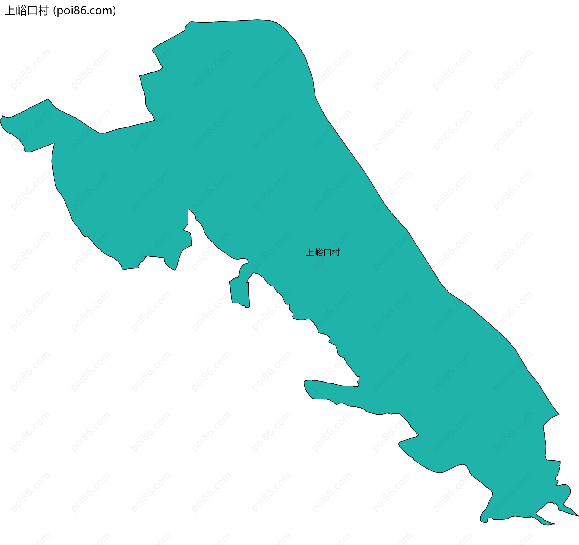 上峪口村边界地图