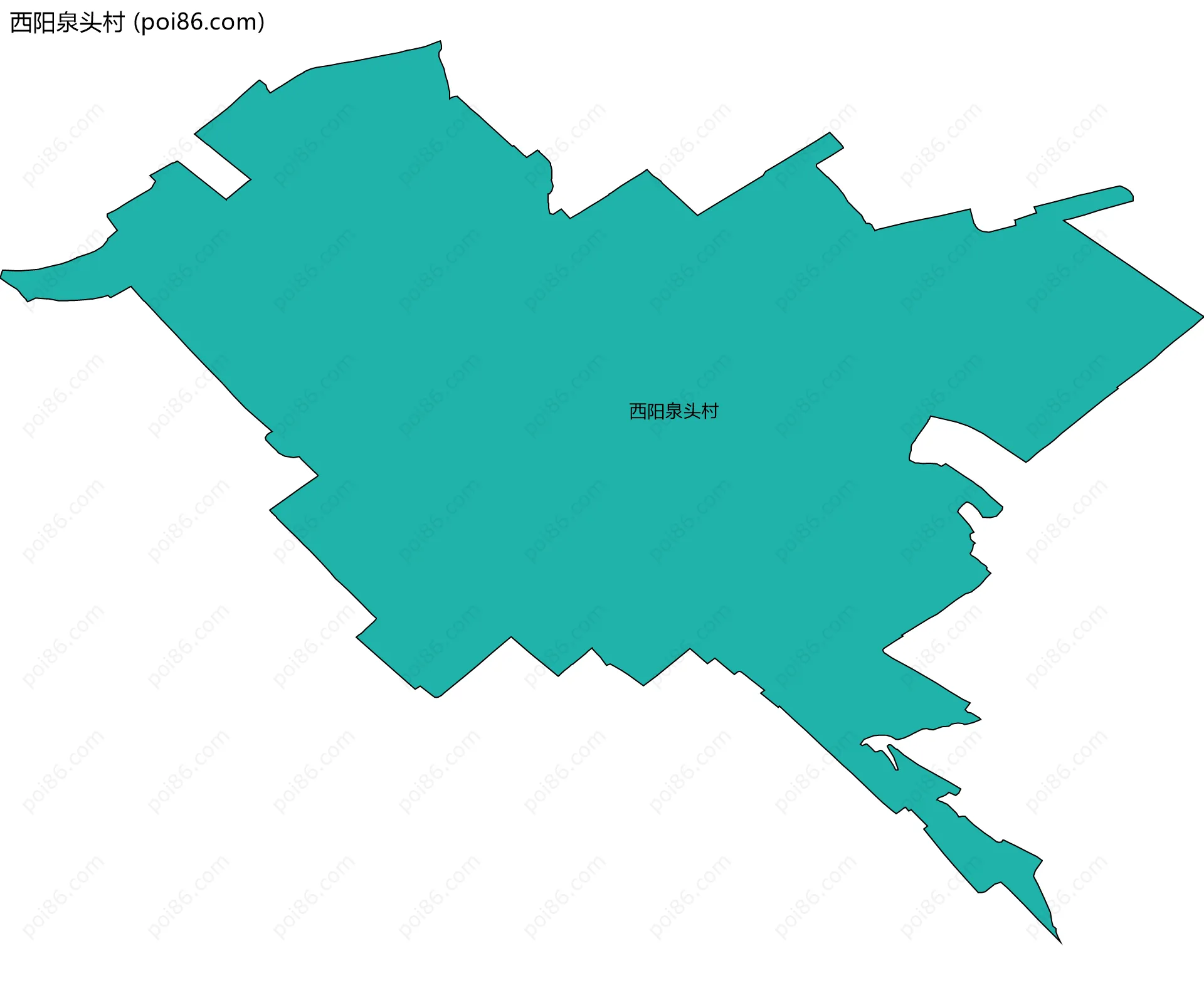 西阳泉头村边界地图