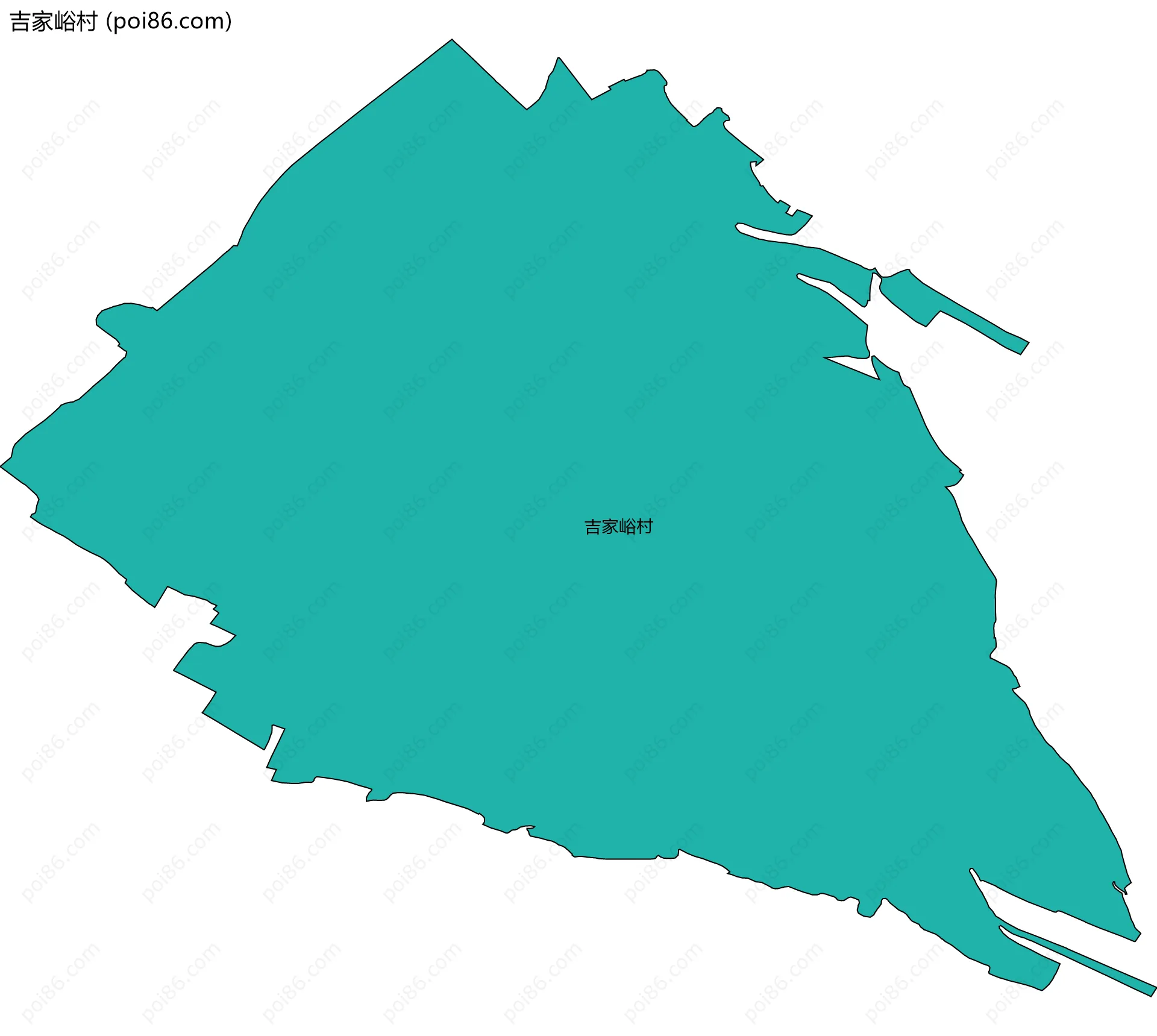 吉家峪村边界地图
