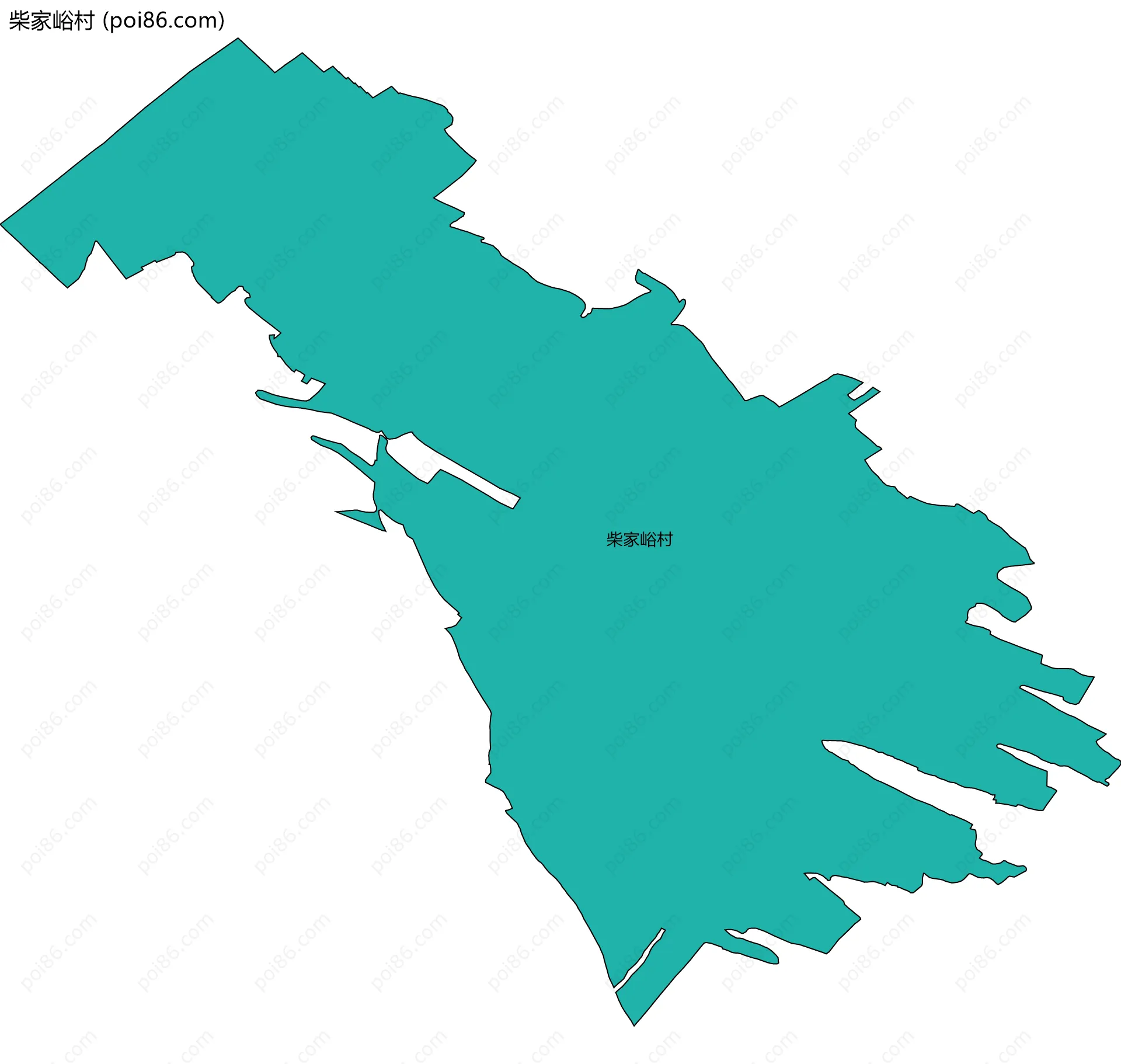 柴家峪村边界地图