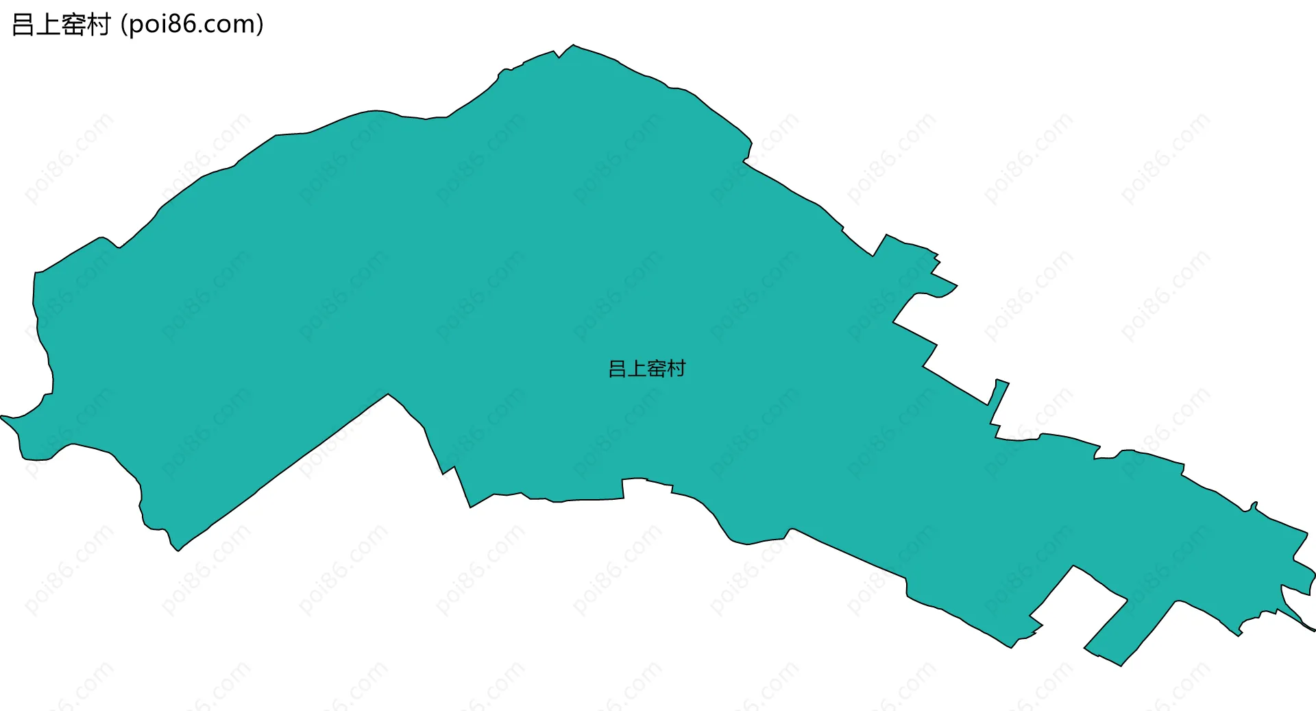 吕上窑村边界地图