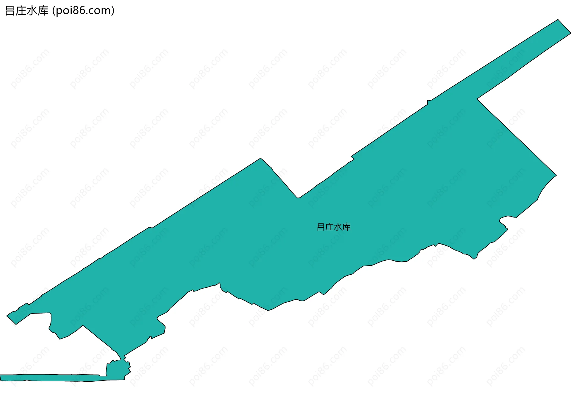 吕庄水库边界地图