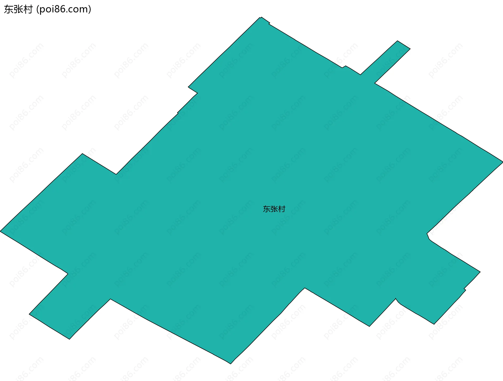 东张村边界地图