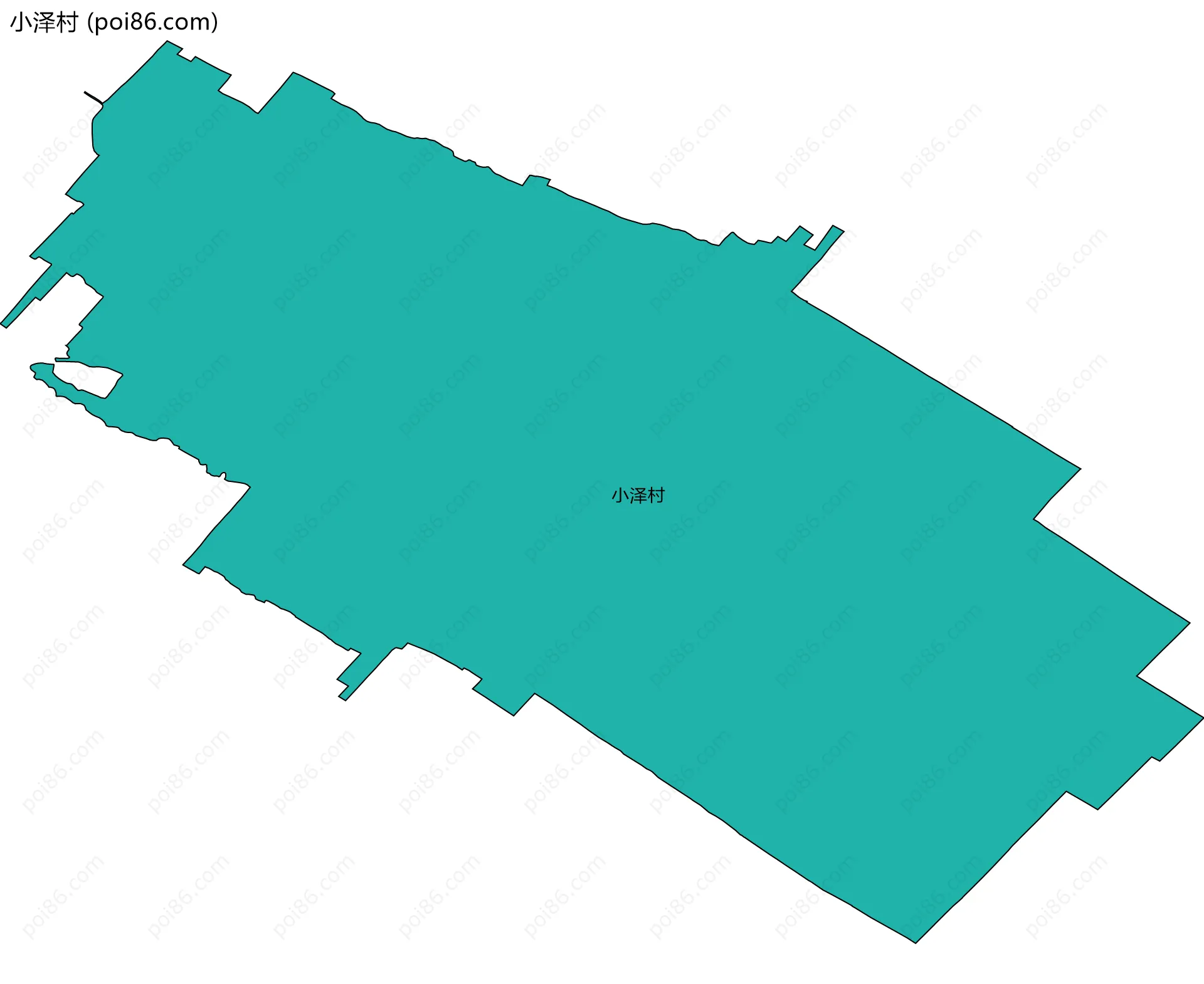 小泽村边界地图