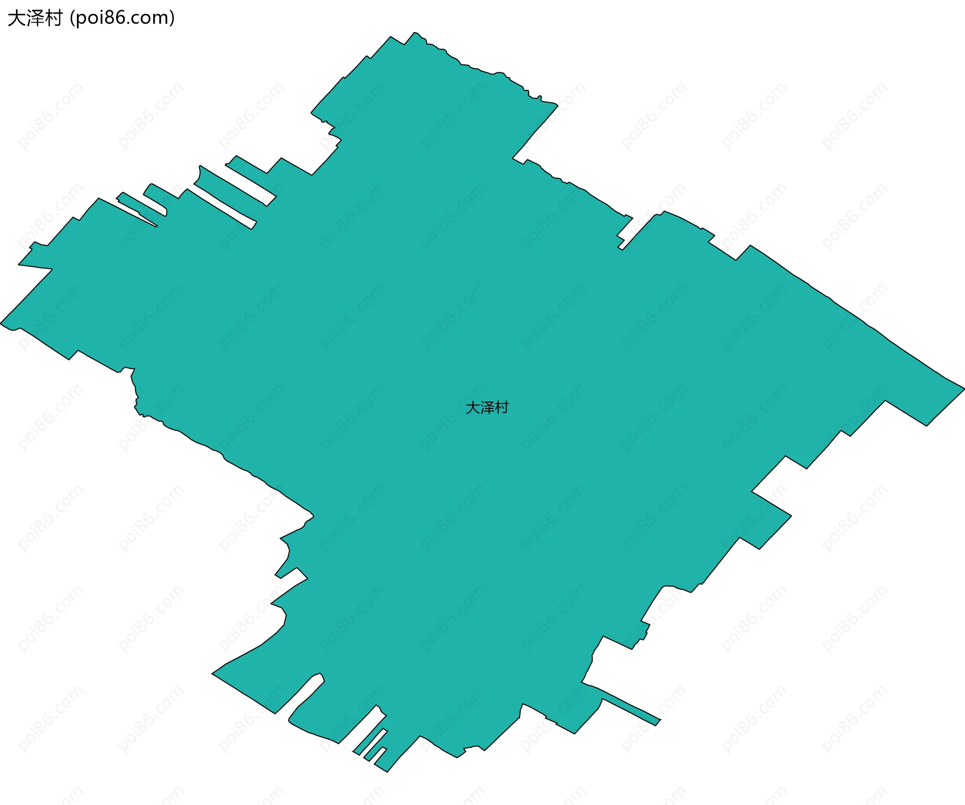 大泽村边界地图