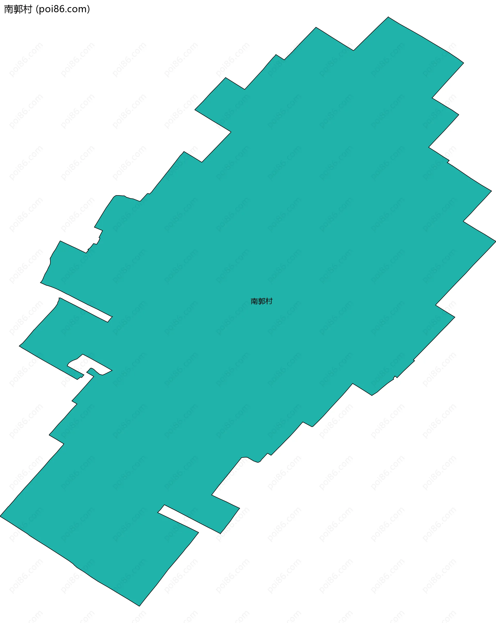 南郭村边界地图