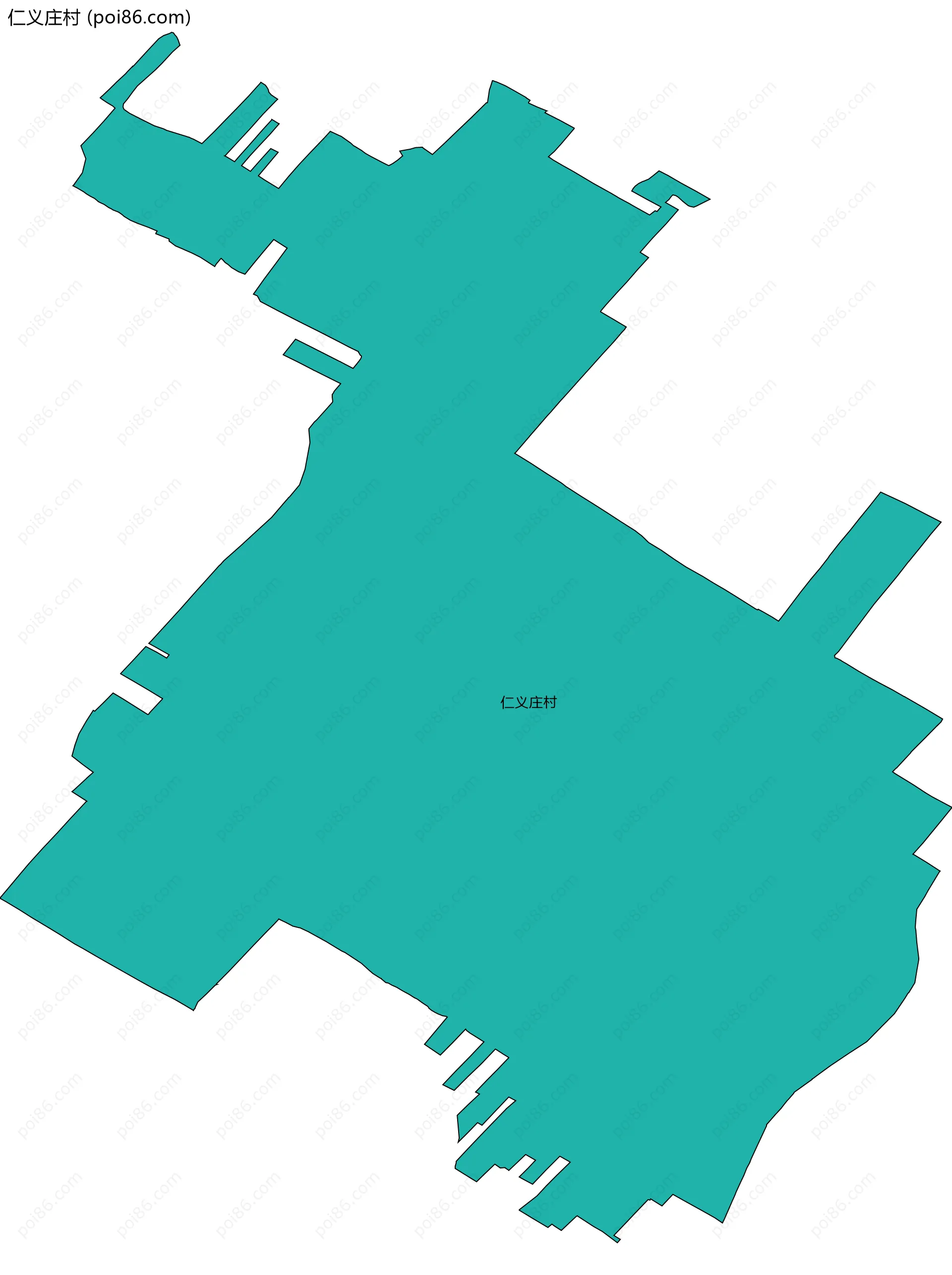 仁义庄村边界地图