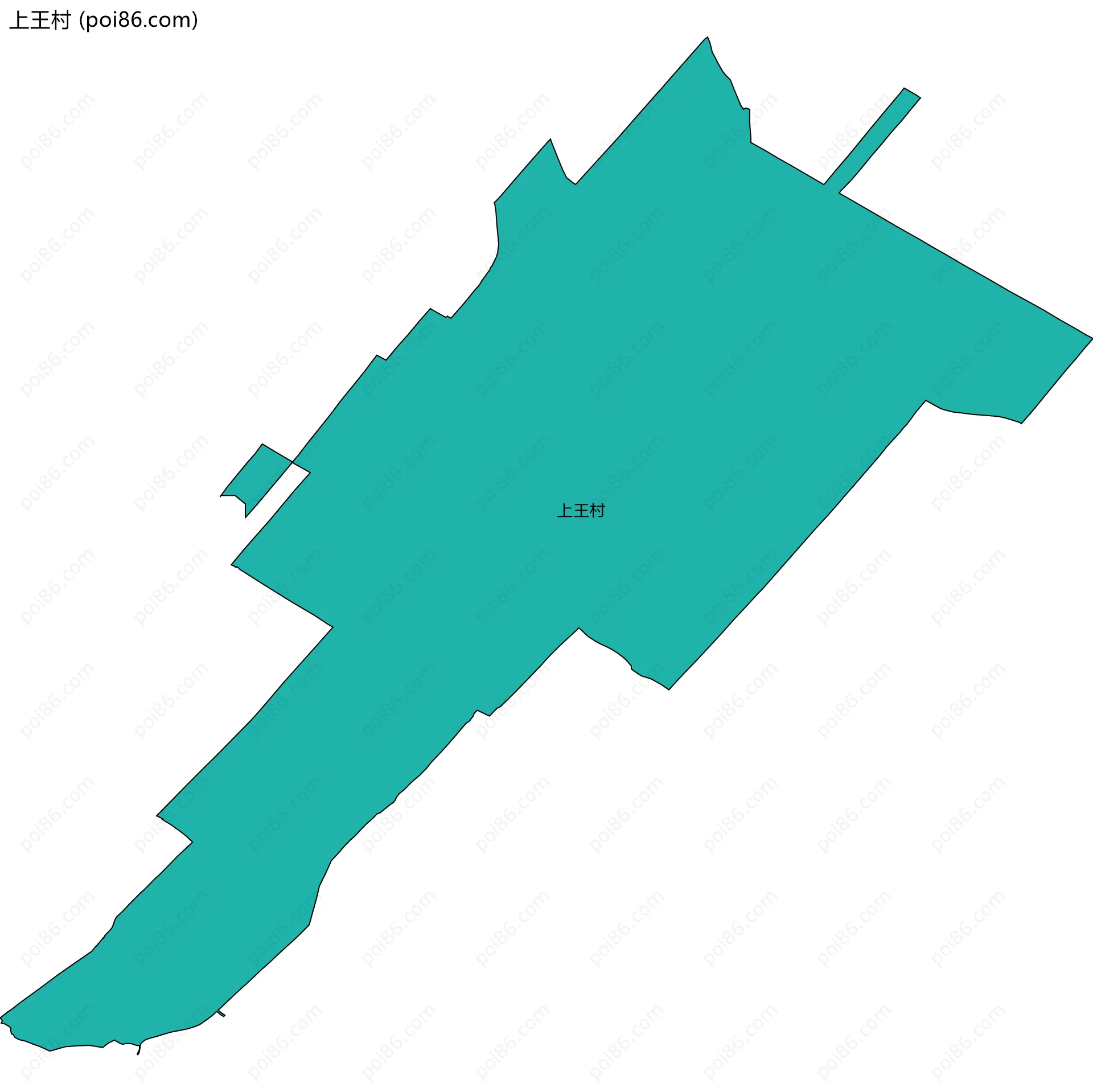 上王村边界地图