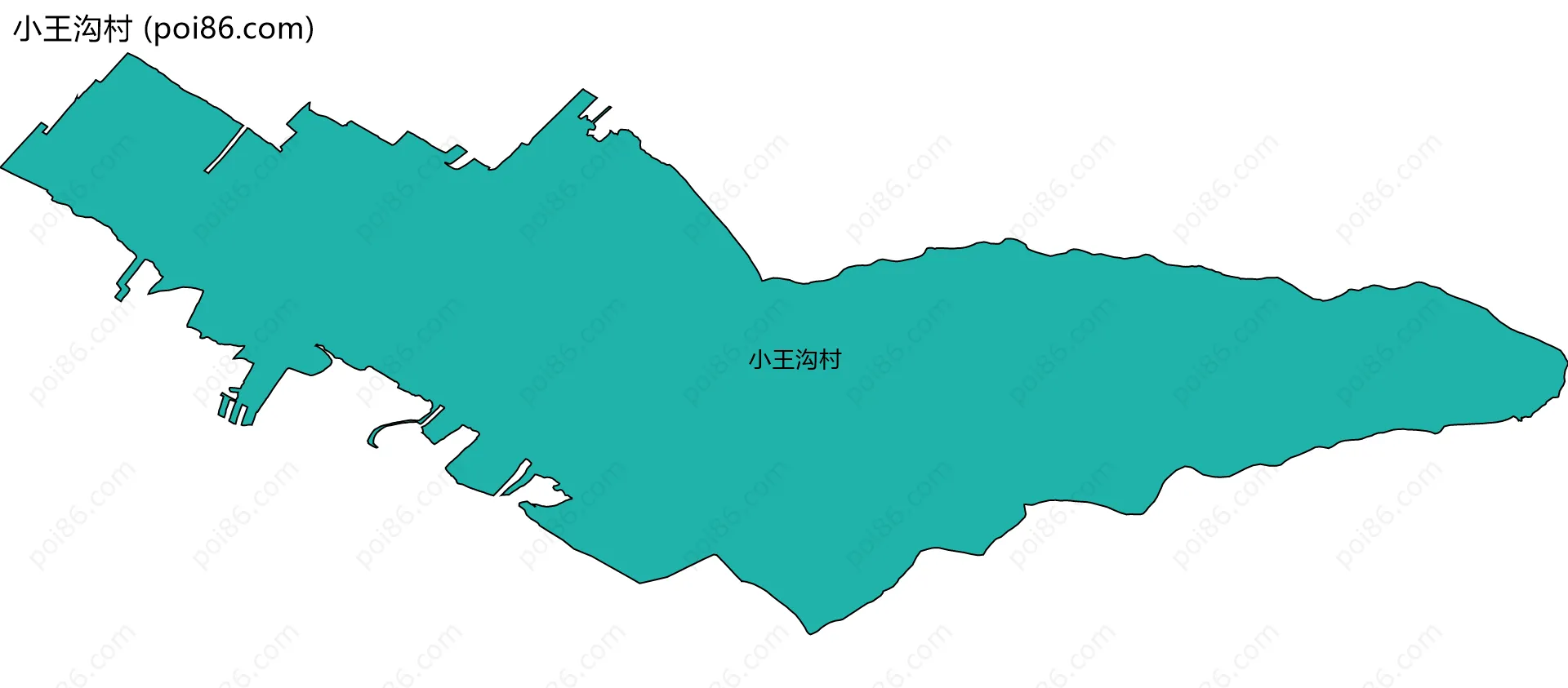 小王沟村边界地图
