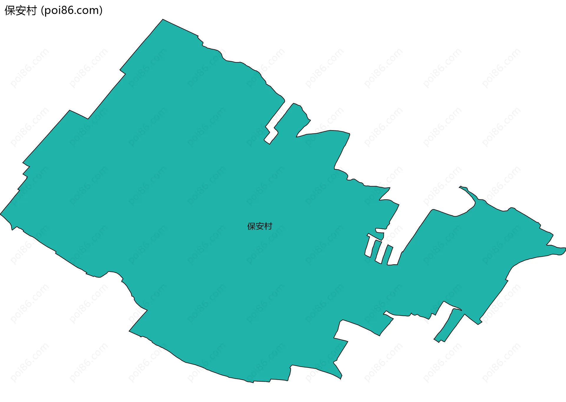 保安村边界地图