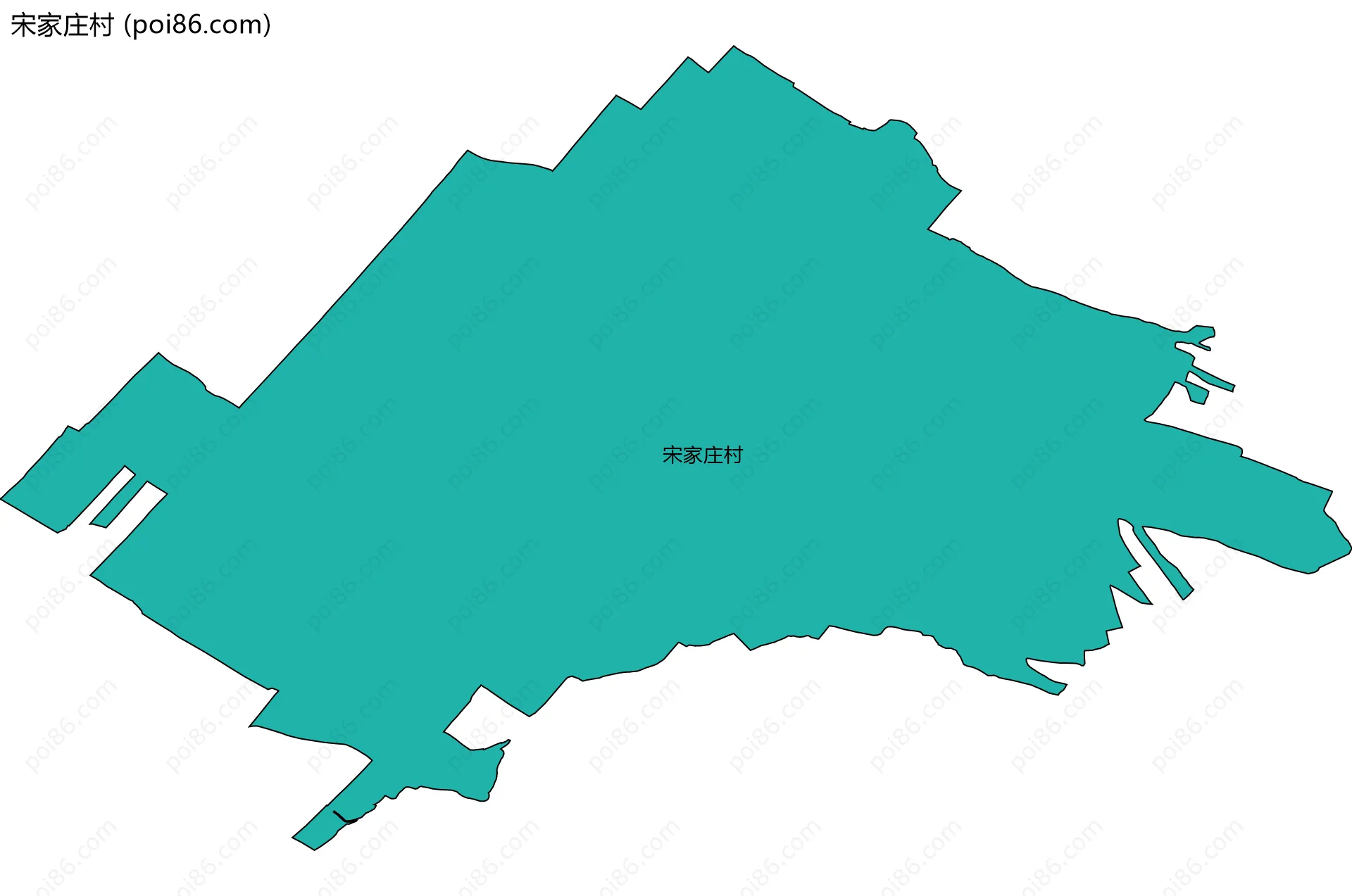 宋家庄村边界地图
