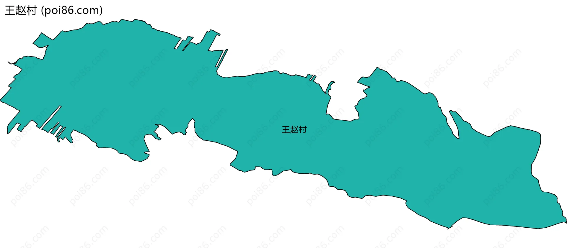 王赵村边界地图