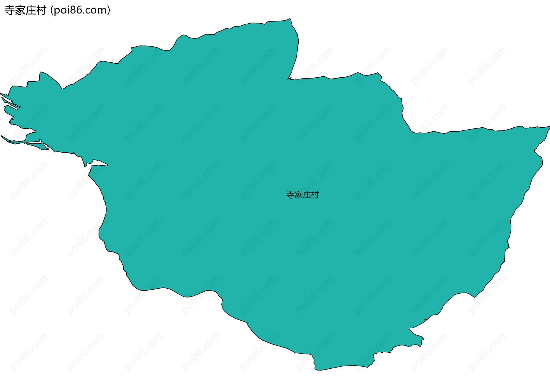 寺家庄村边界地图