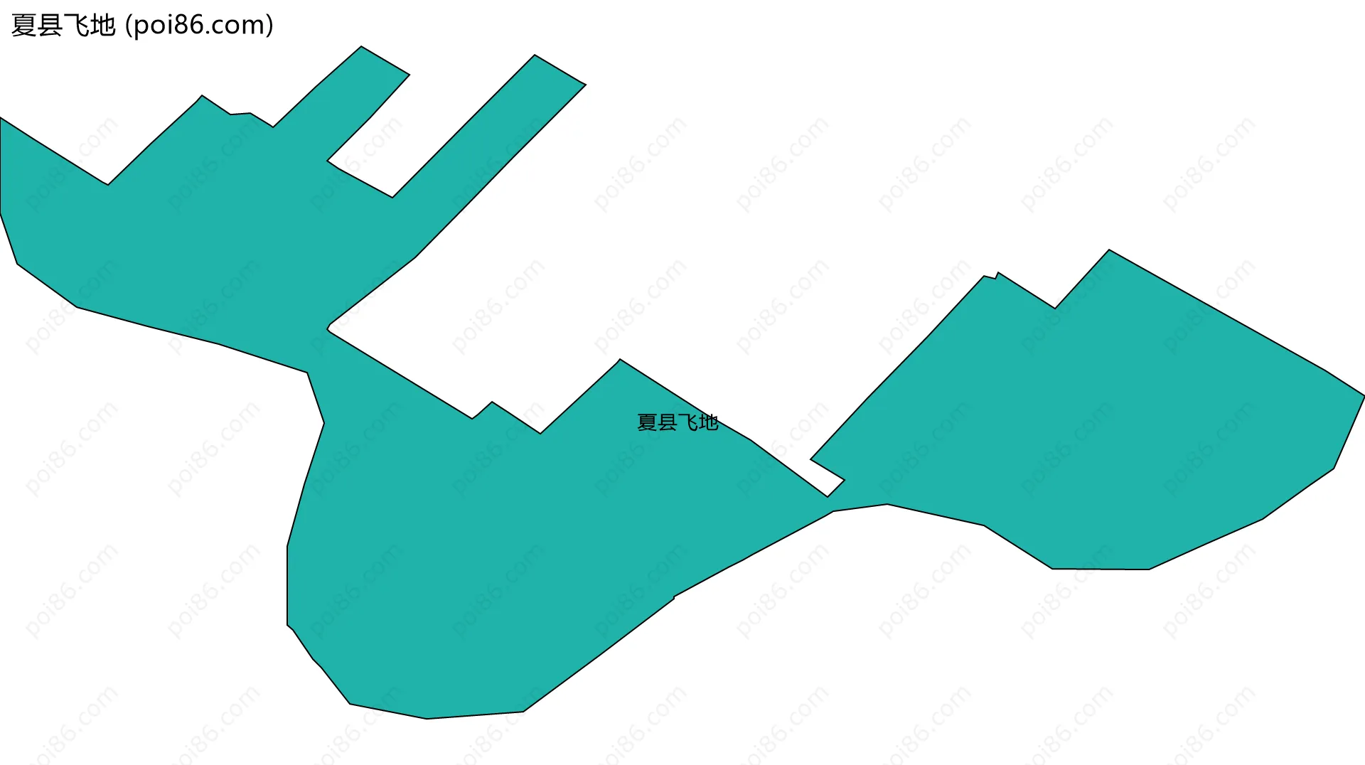 夏县飞地边界地图