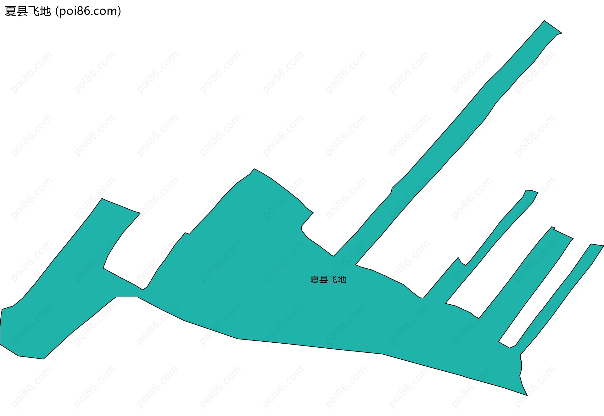 夏县飞地边界地图