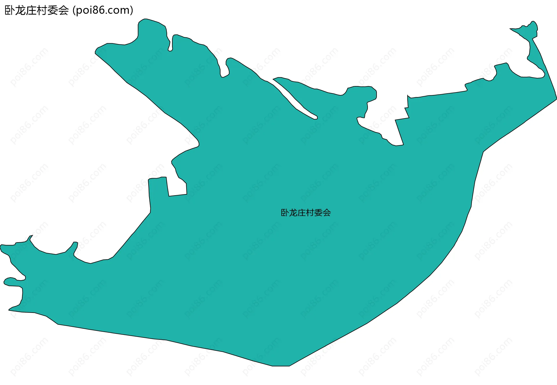 卧龙庄村委会边界地图