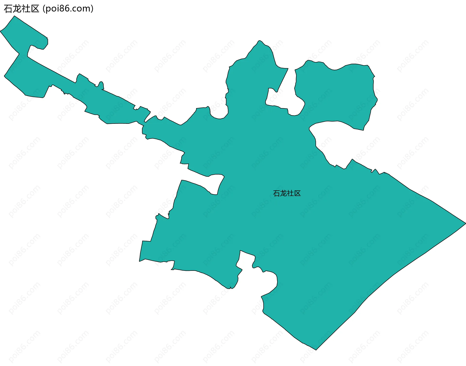 石龙社区边界地图