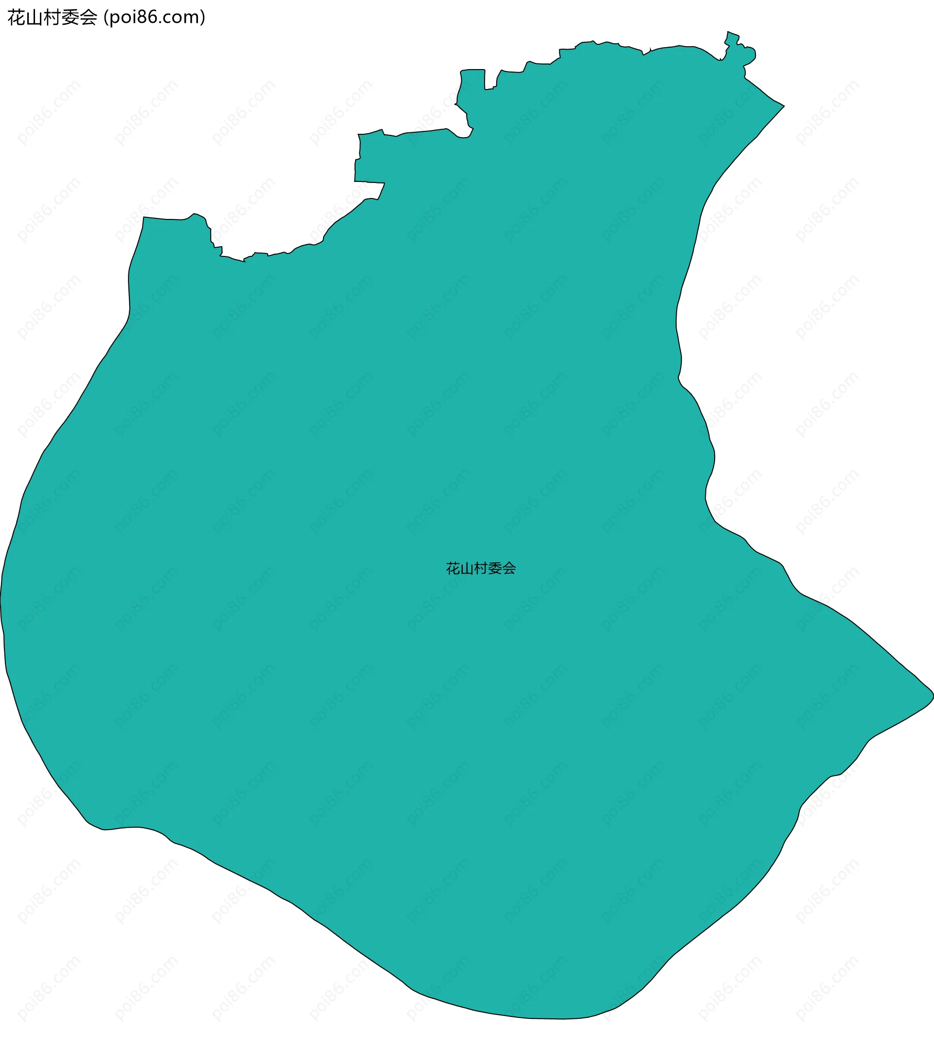 花山村委会边界地图