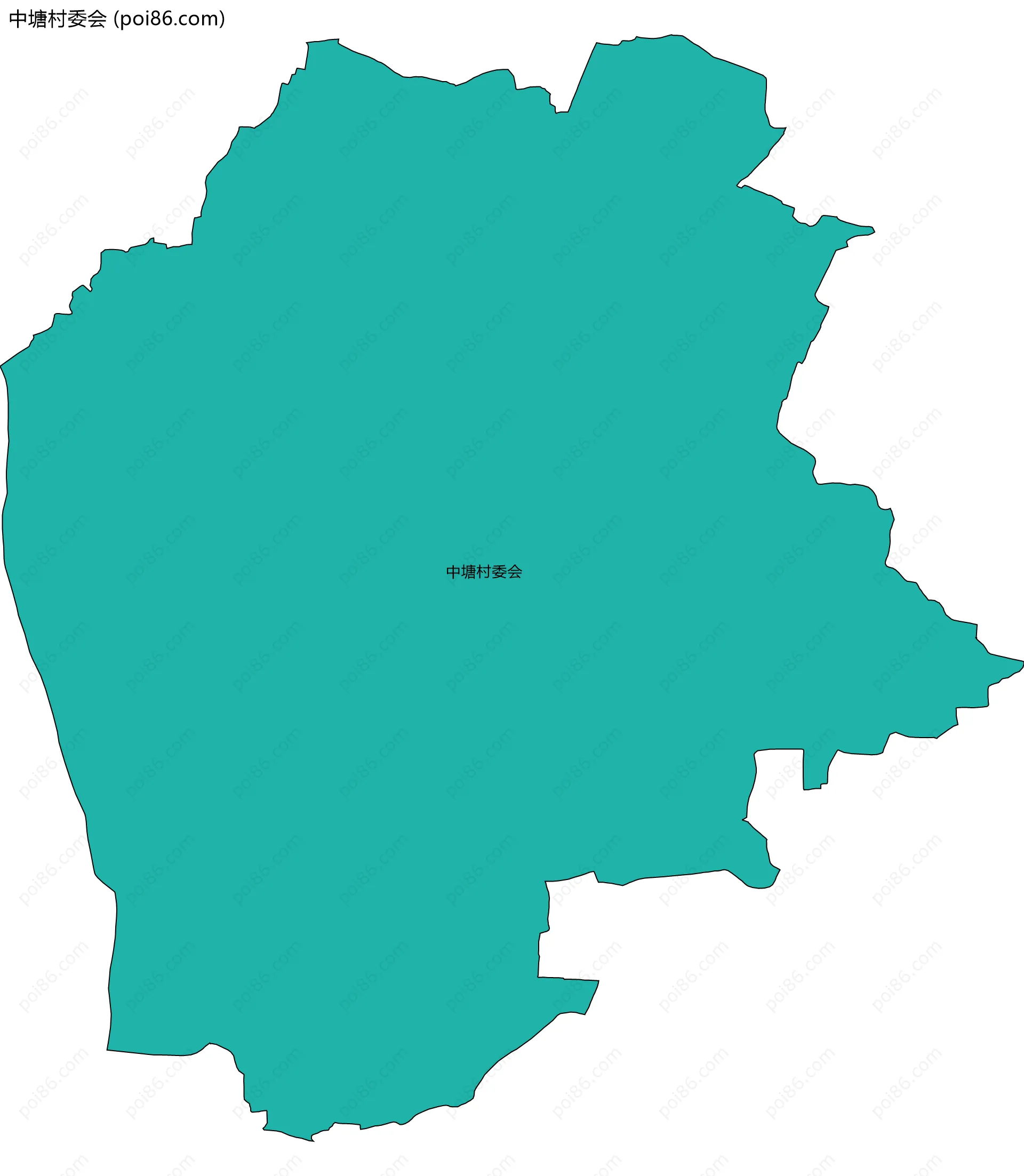 中塘村委会边界地图