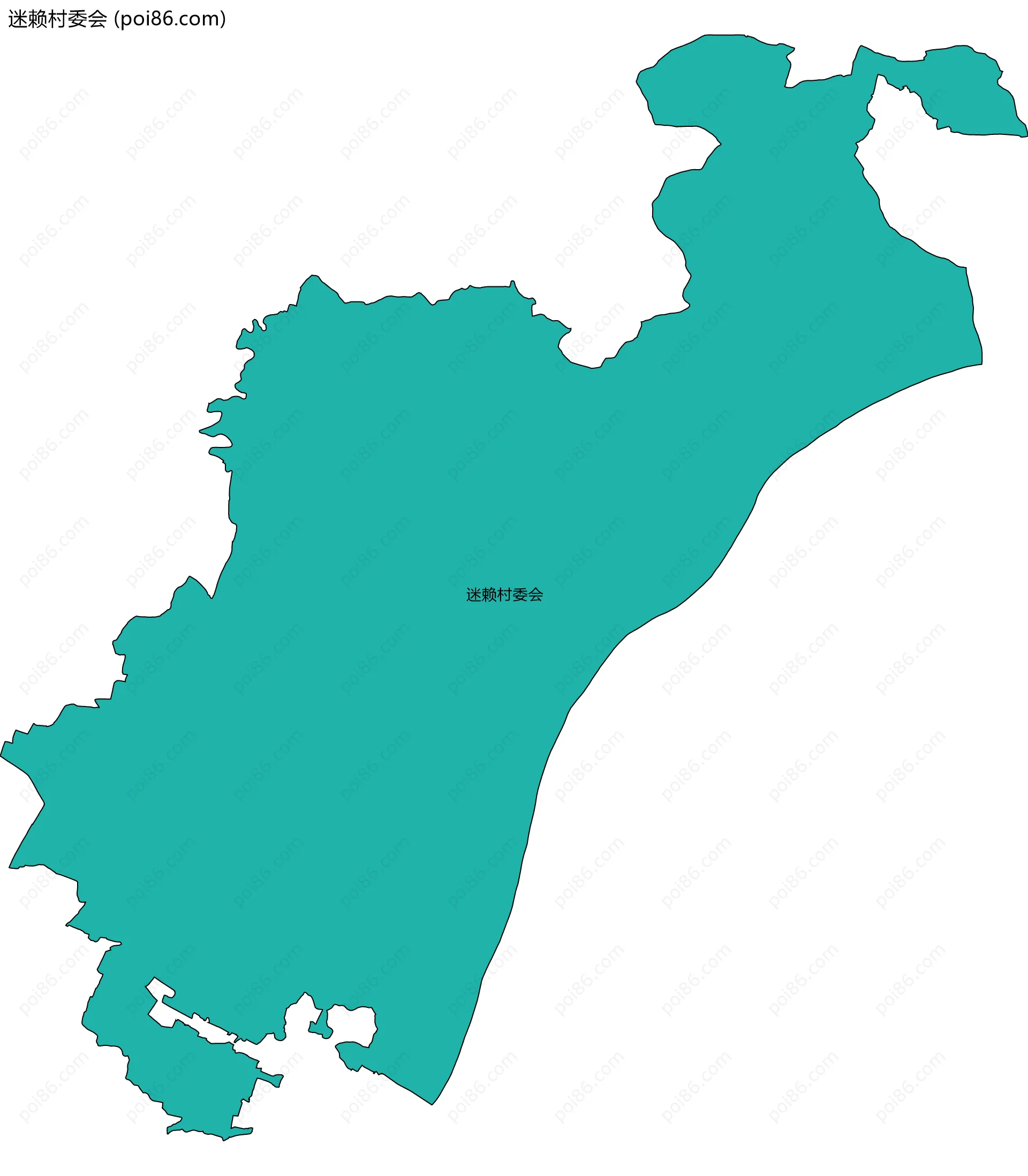 迷赖村委会边界地图