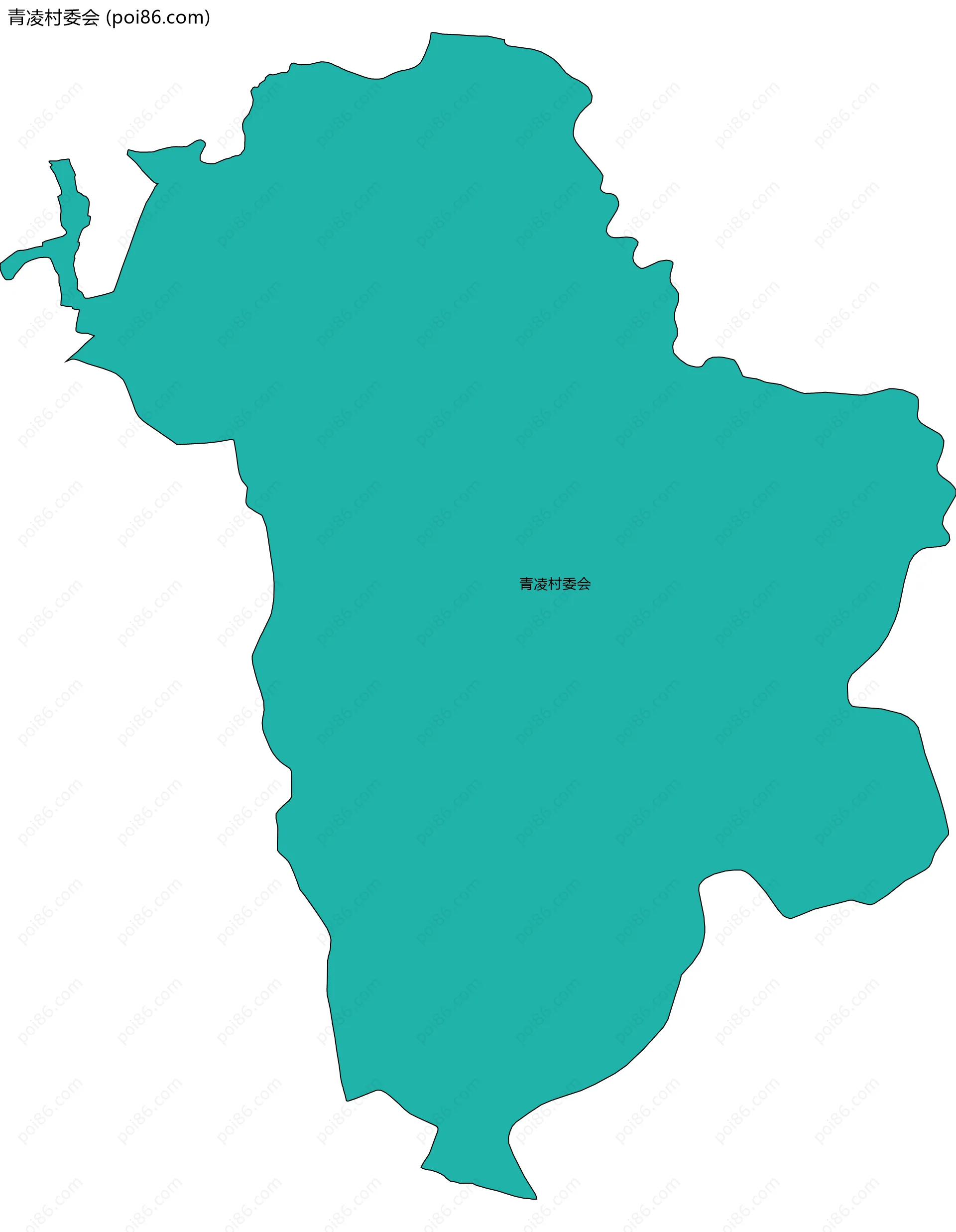 青凌村委会边界地图