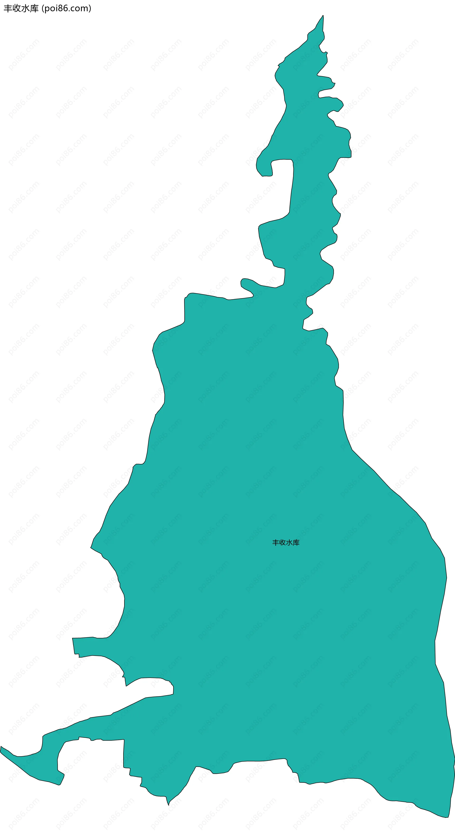 丰收水库边界地图