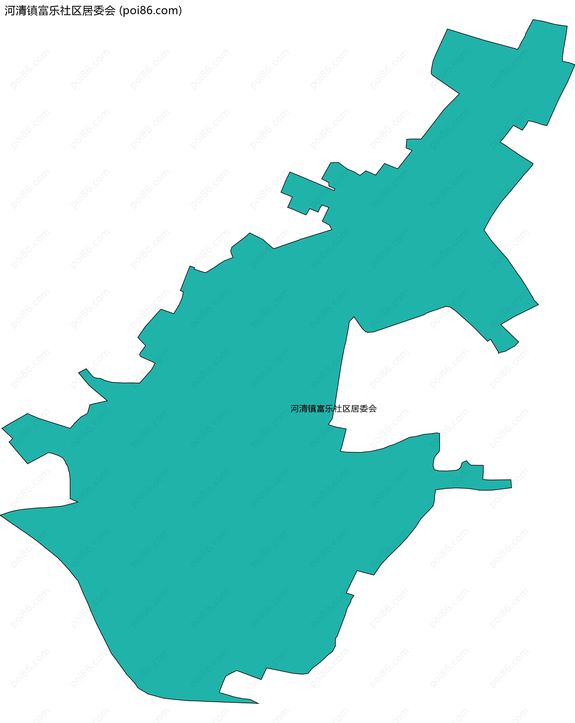 河清镇富乐社区居委会边界地图