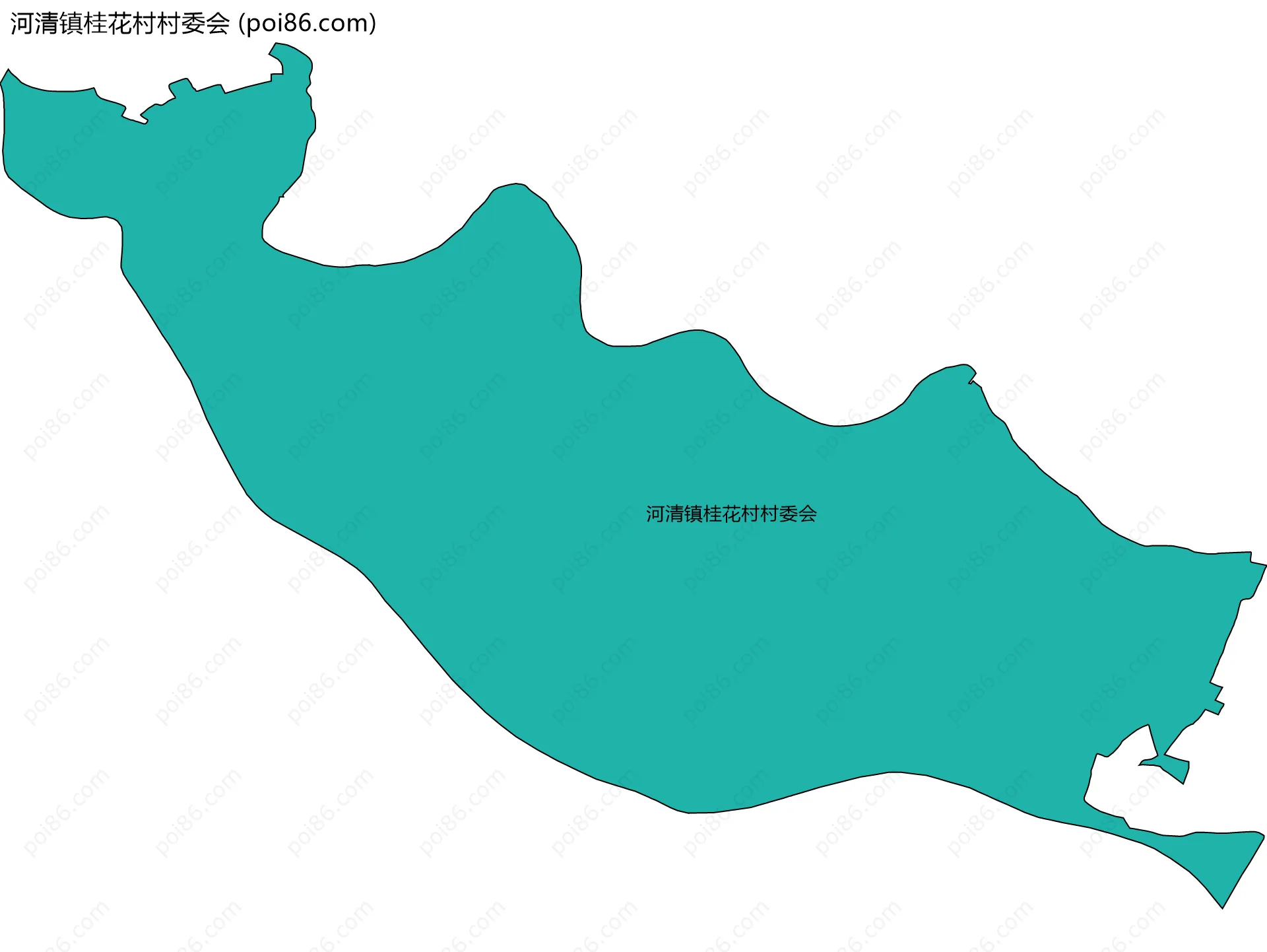 河清镇桂花村村委会边界地图