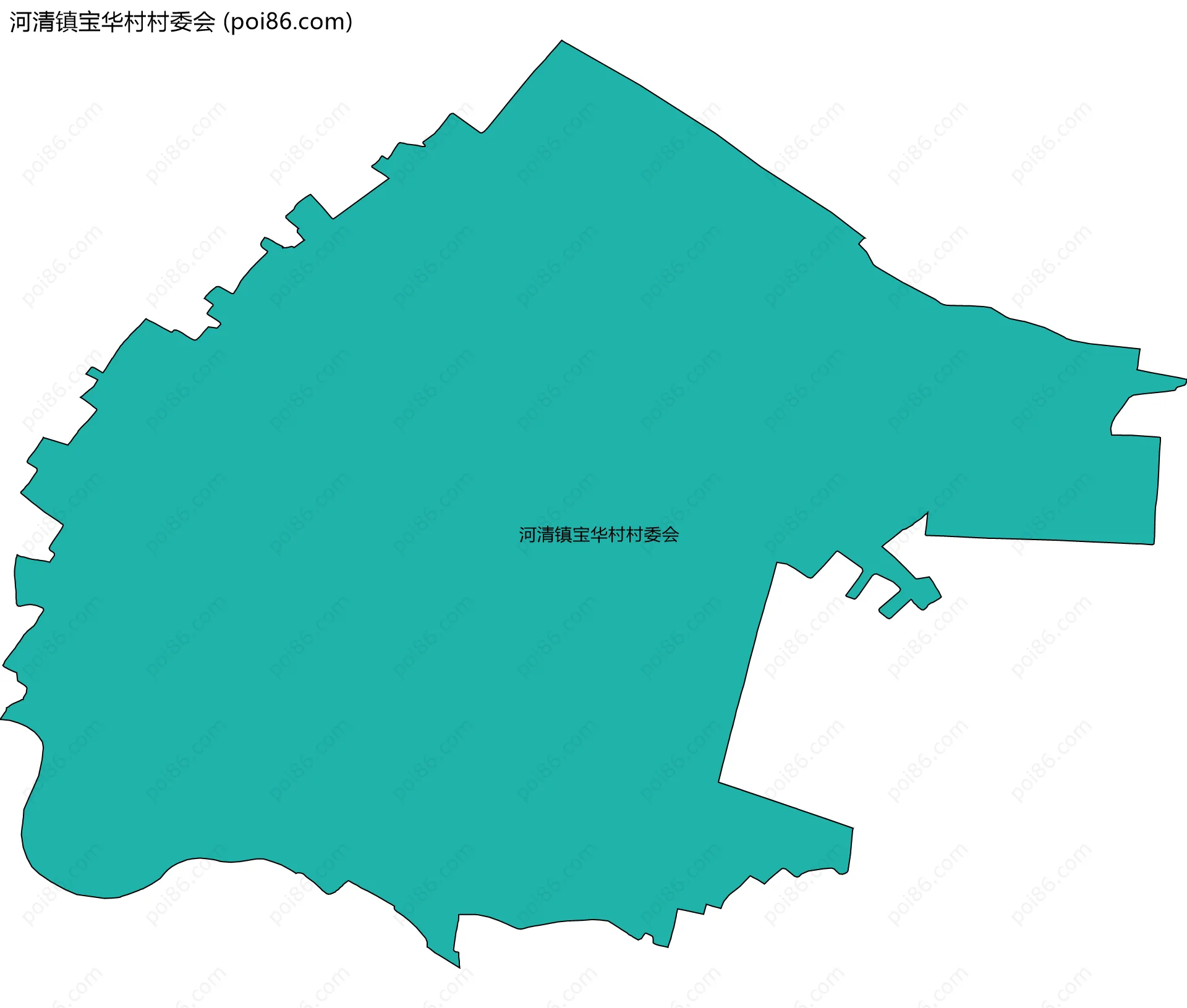 河清镇宝华村村委会边界地图