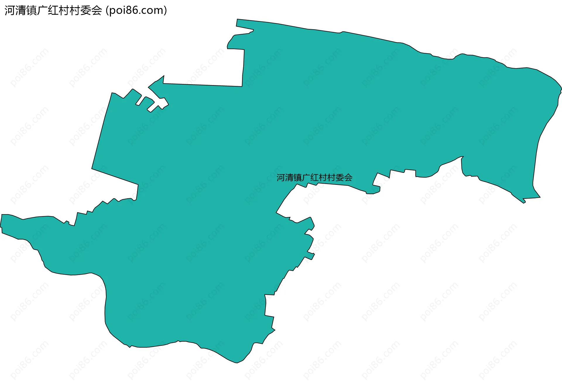 河清镇广红村村委会边界地图