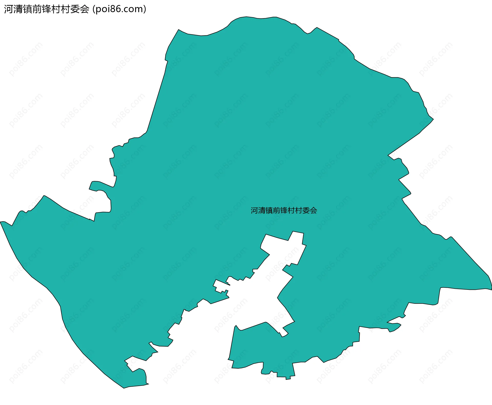 河清镇前锋村村委会边界地图