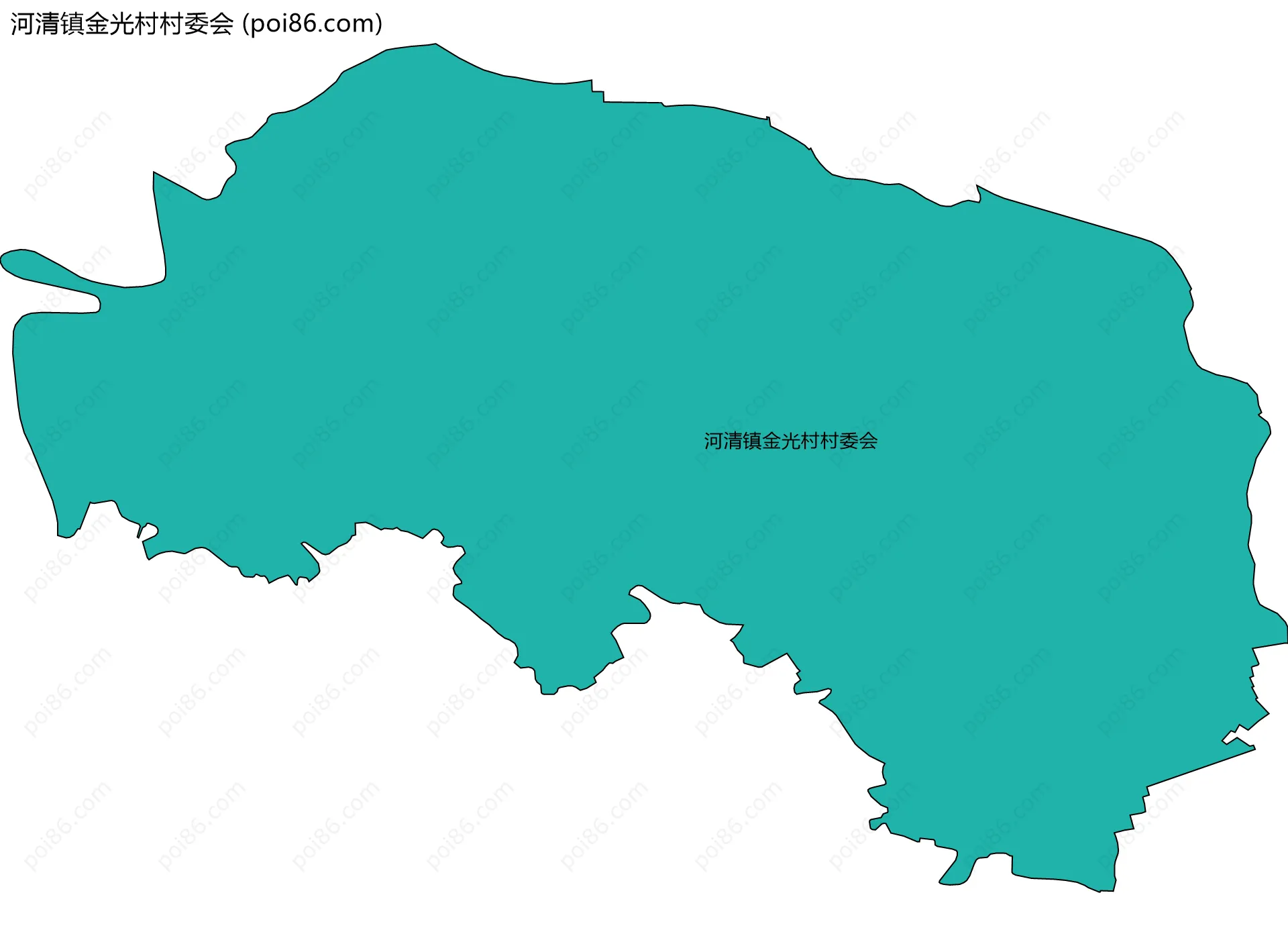 河清镇金光村村委会边界地图