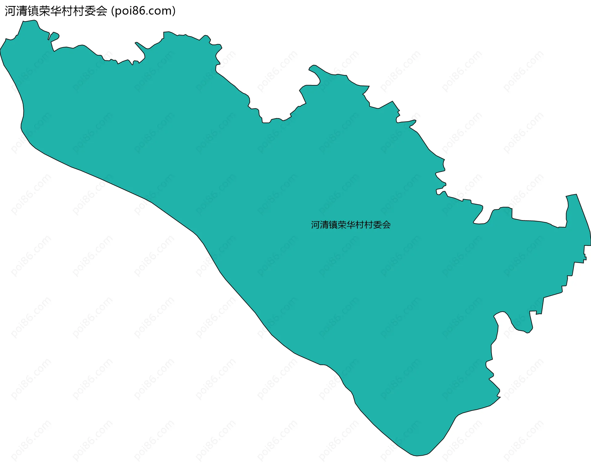 河清镇荣华村村委会边界地图