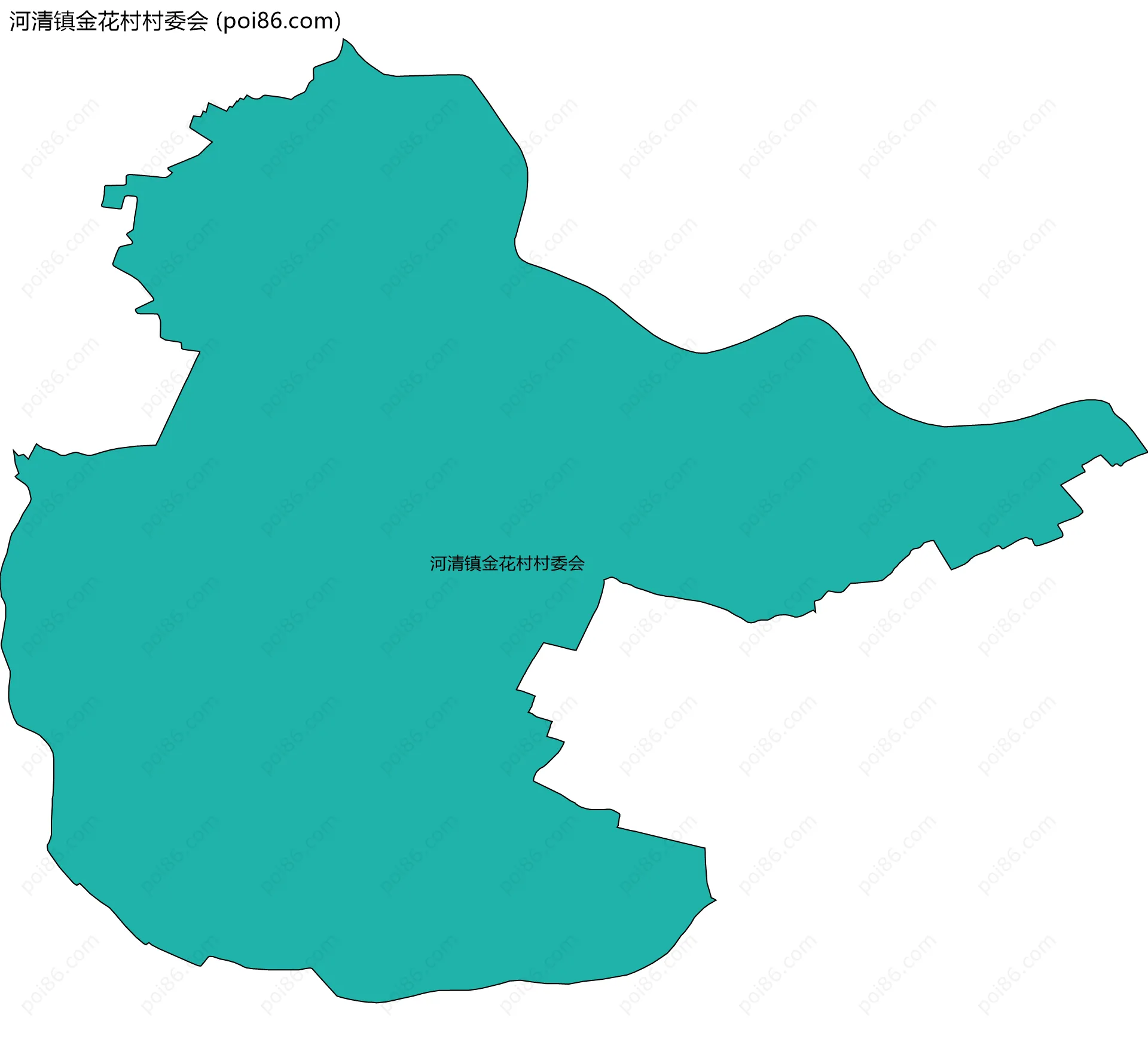 河清镇金花村村委会边界地图