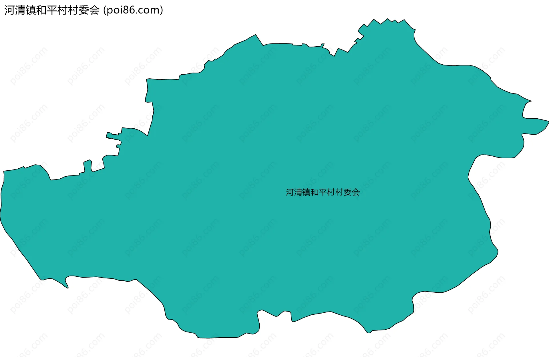 河清镇和平村村委会边界地图