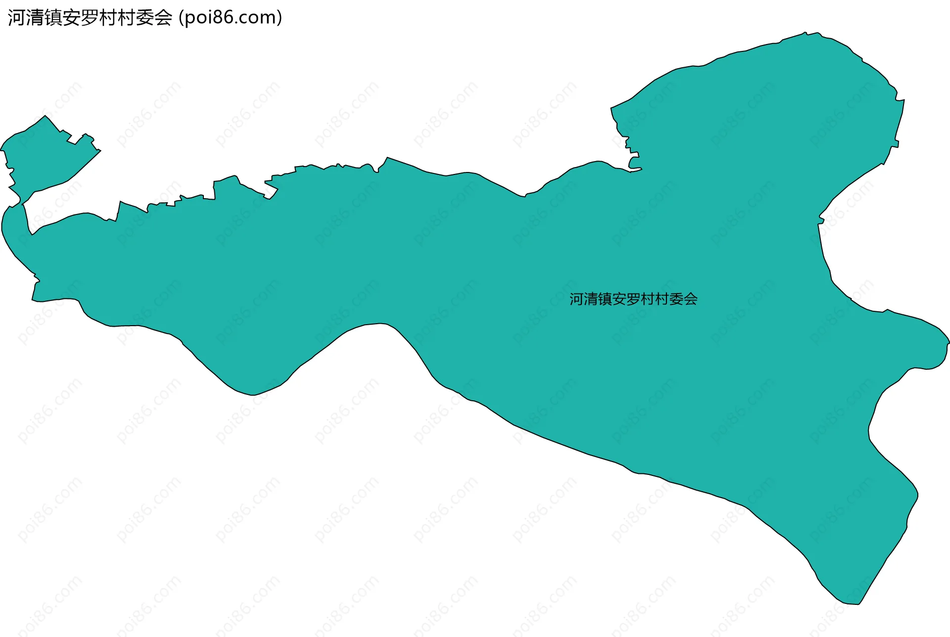 河清镇安罗村村委会边界地图
