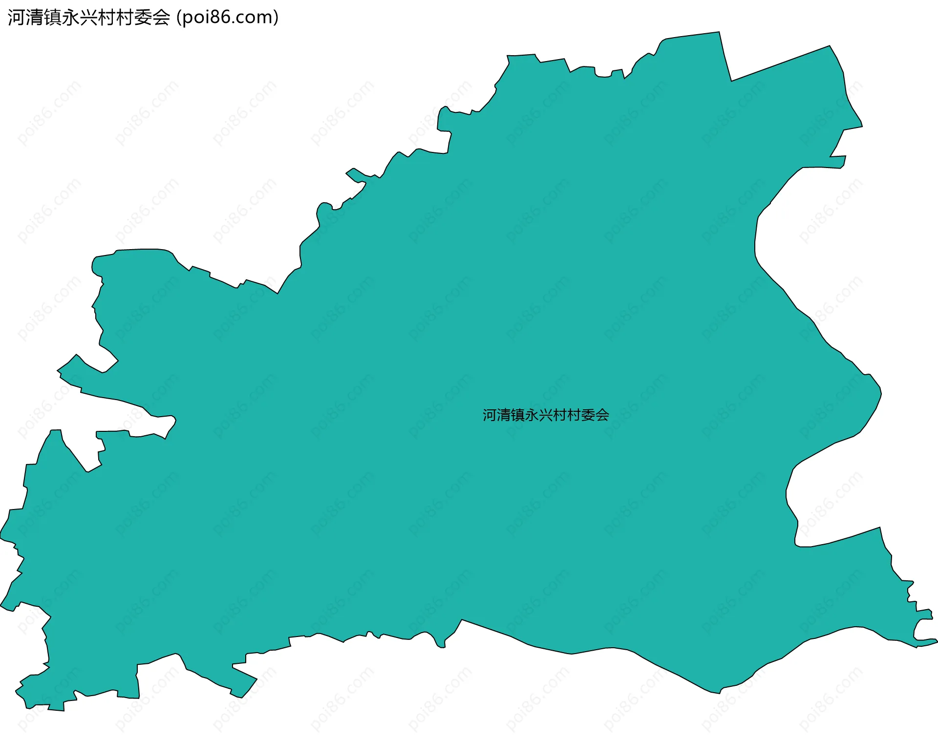 河清镇永兴村村委会边界地图