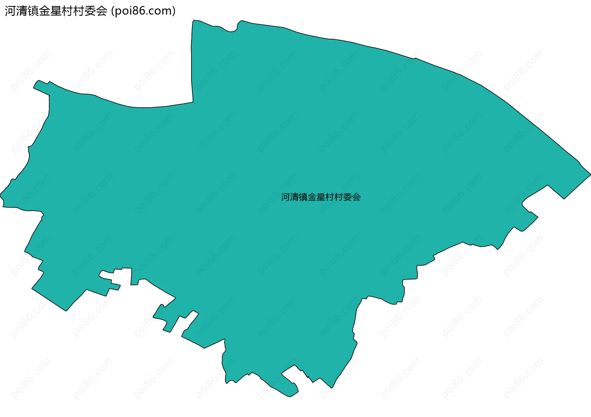 河清镇金星村村委会边界地图