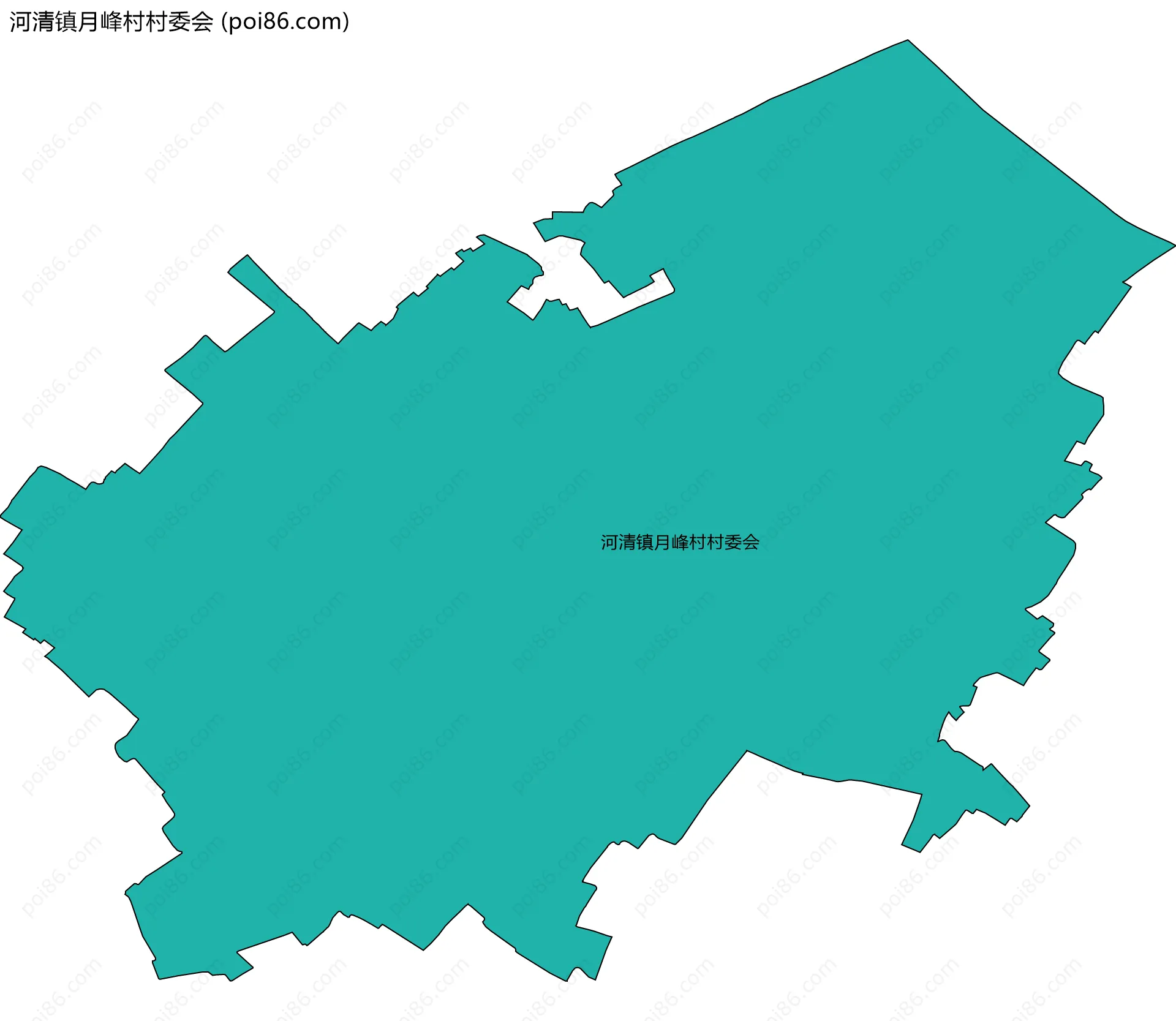 河清镇月峰村村委会边界地图