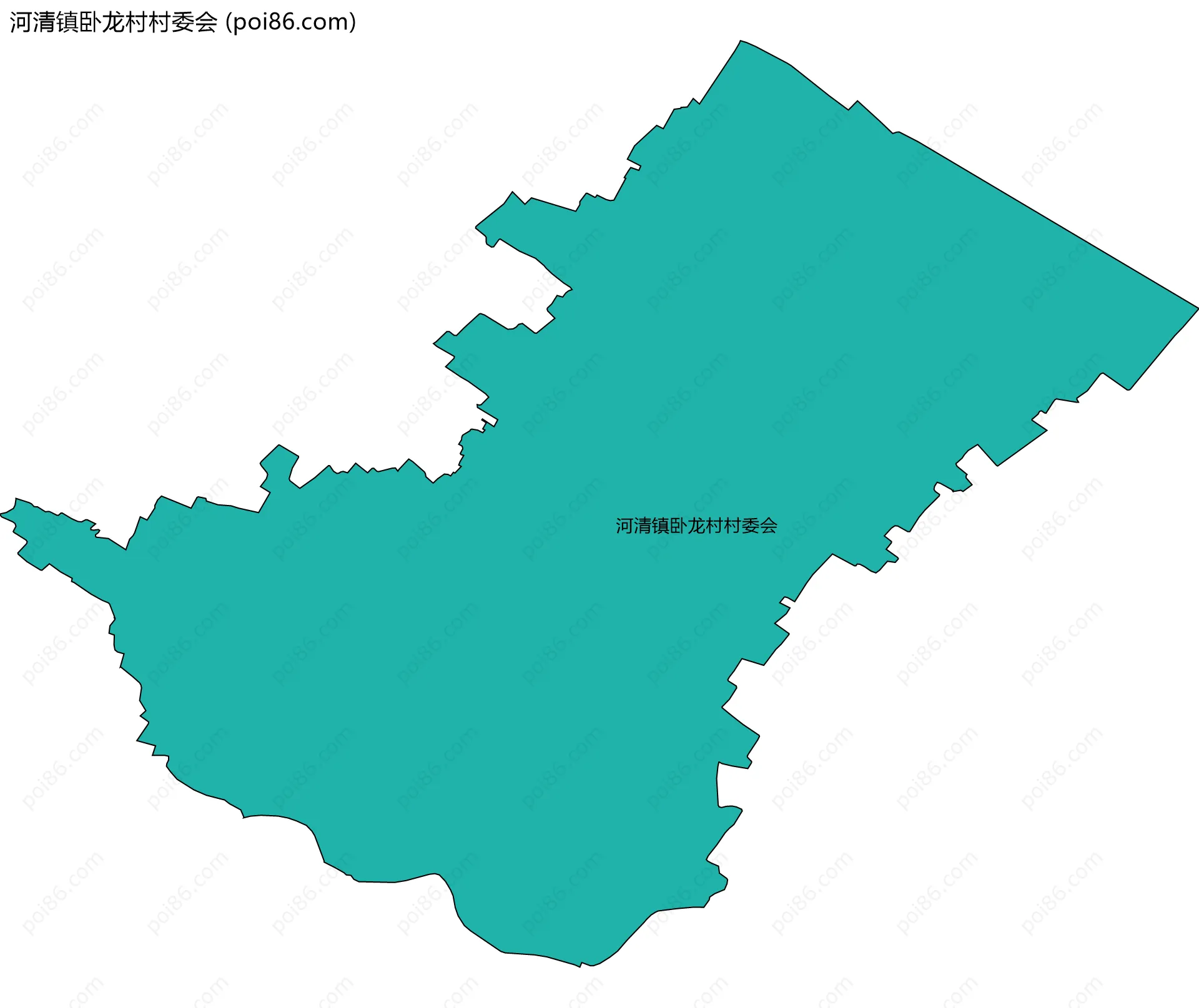 河清镇卧龙村村委会边界地图