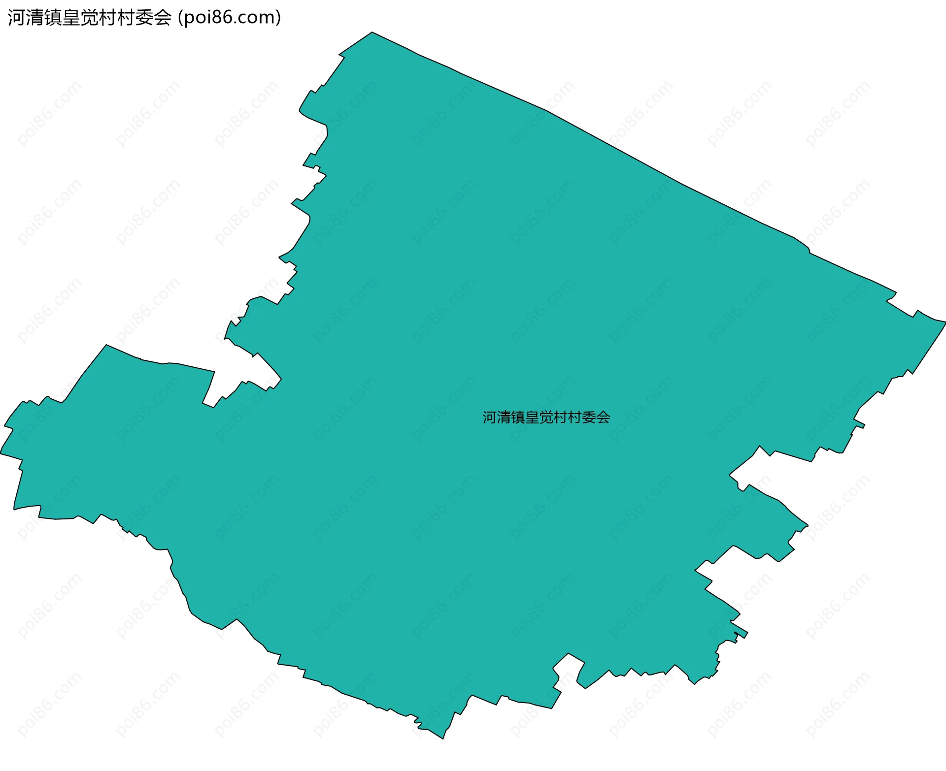 河清镇皇觉村村委会边界地图