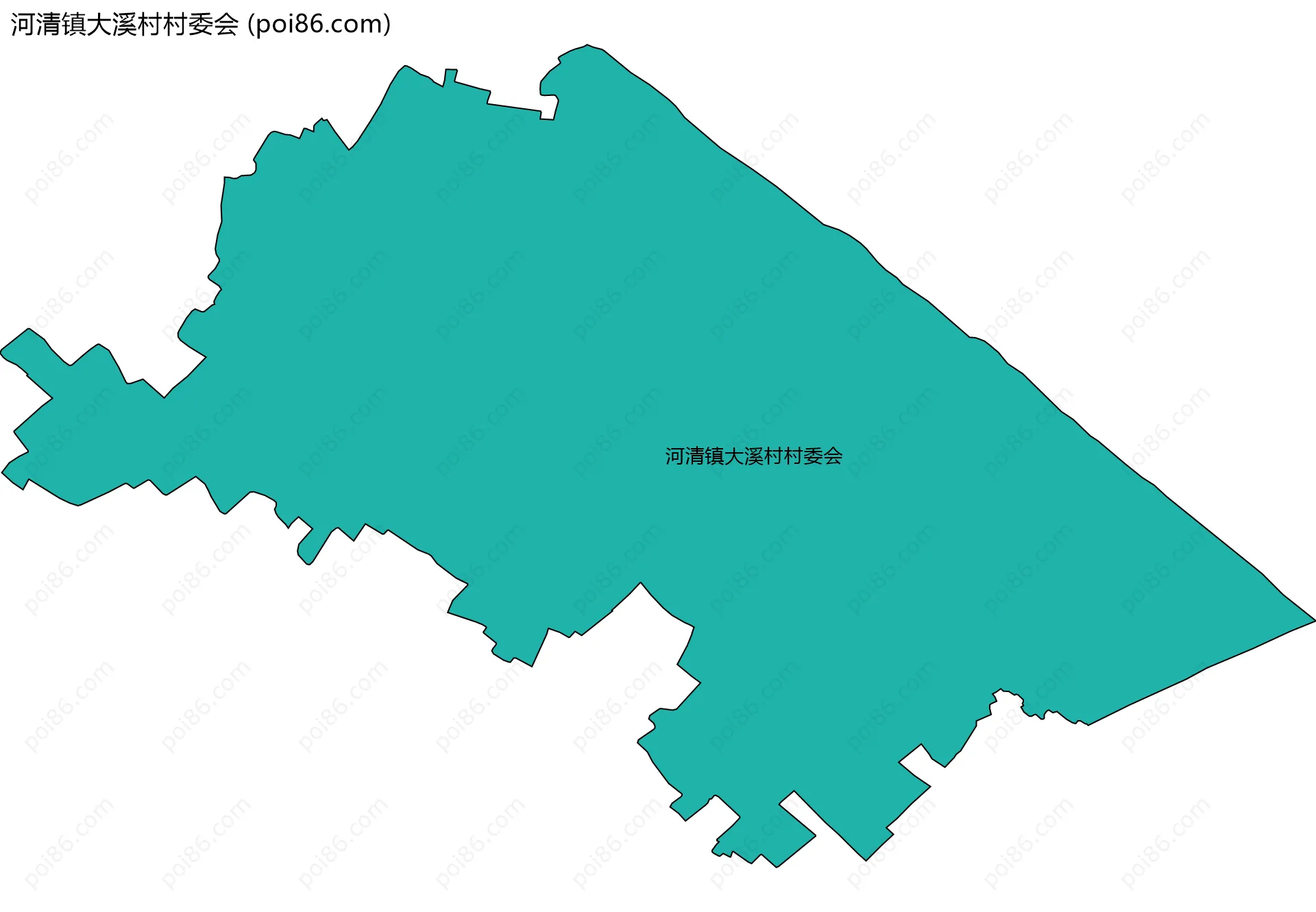 河清镇大溪村村委会边界地图