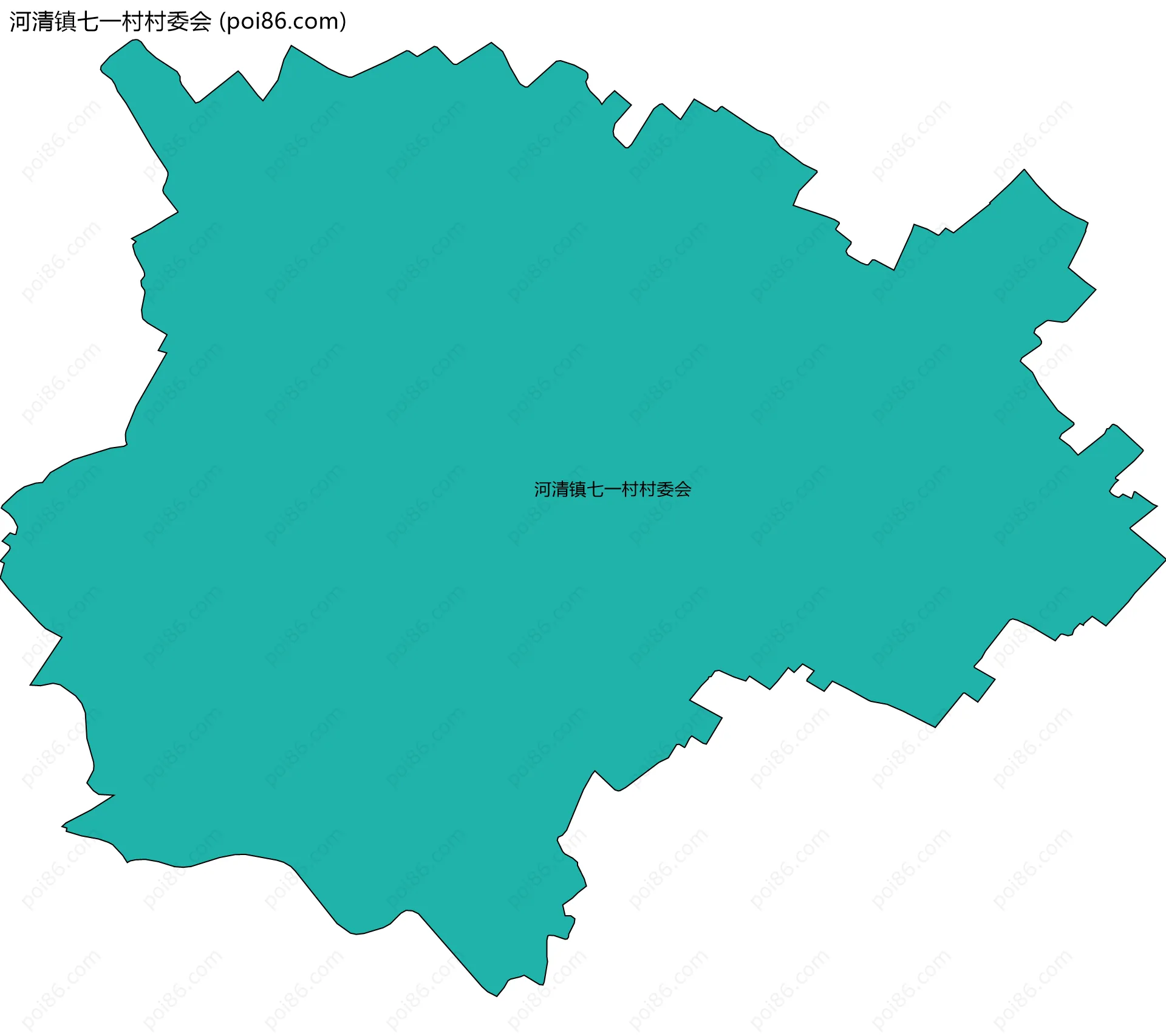 河清镇七一村村委会边界地图