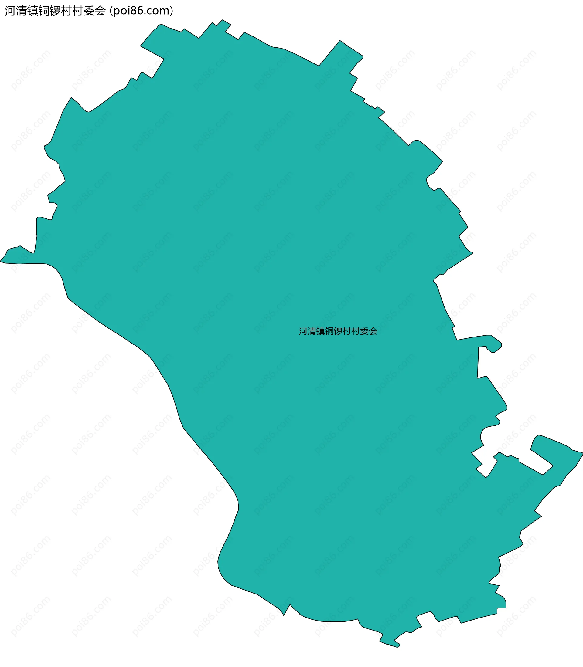 河清镇铜锣村村委会边界地图