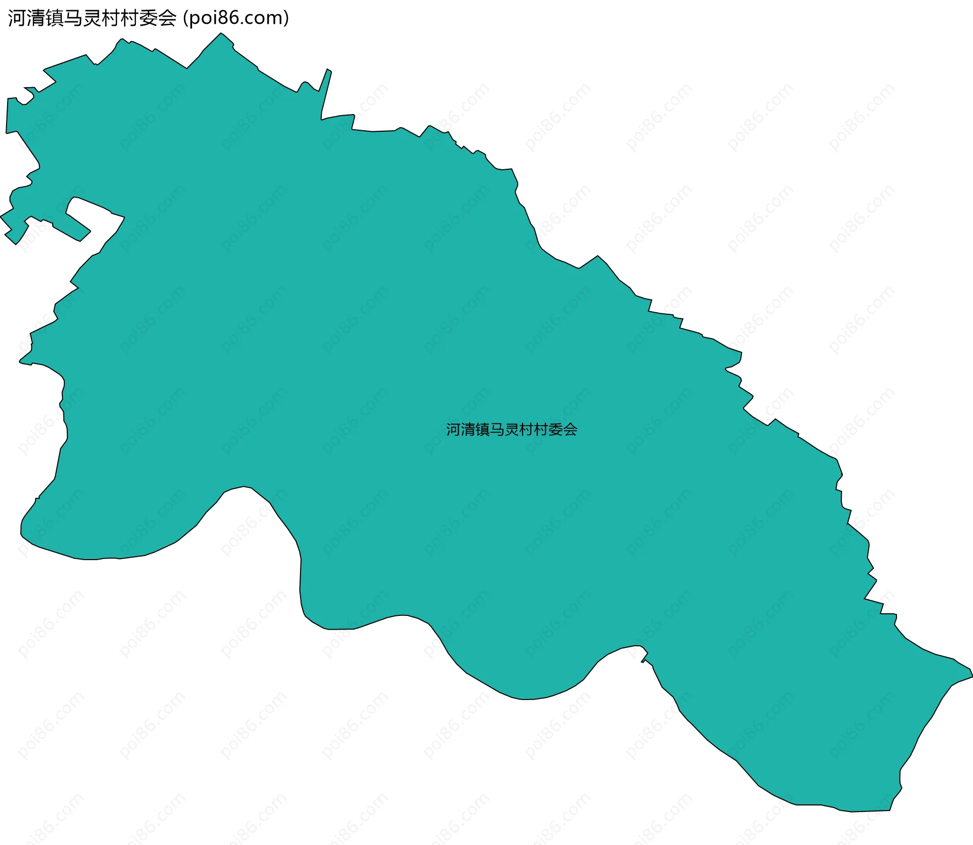 河清镇马灵村村委会边界地图