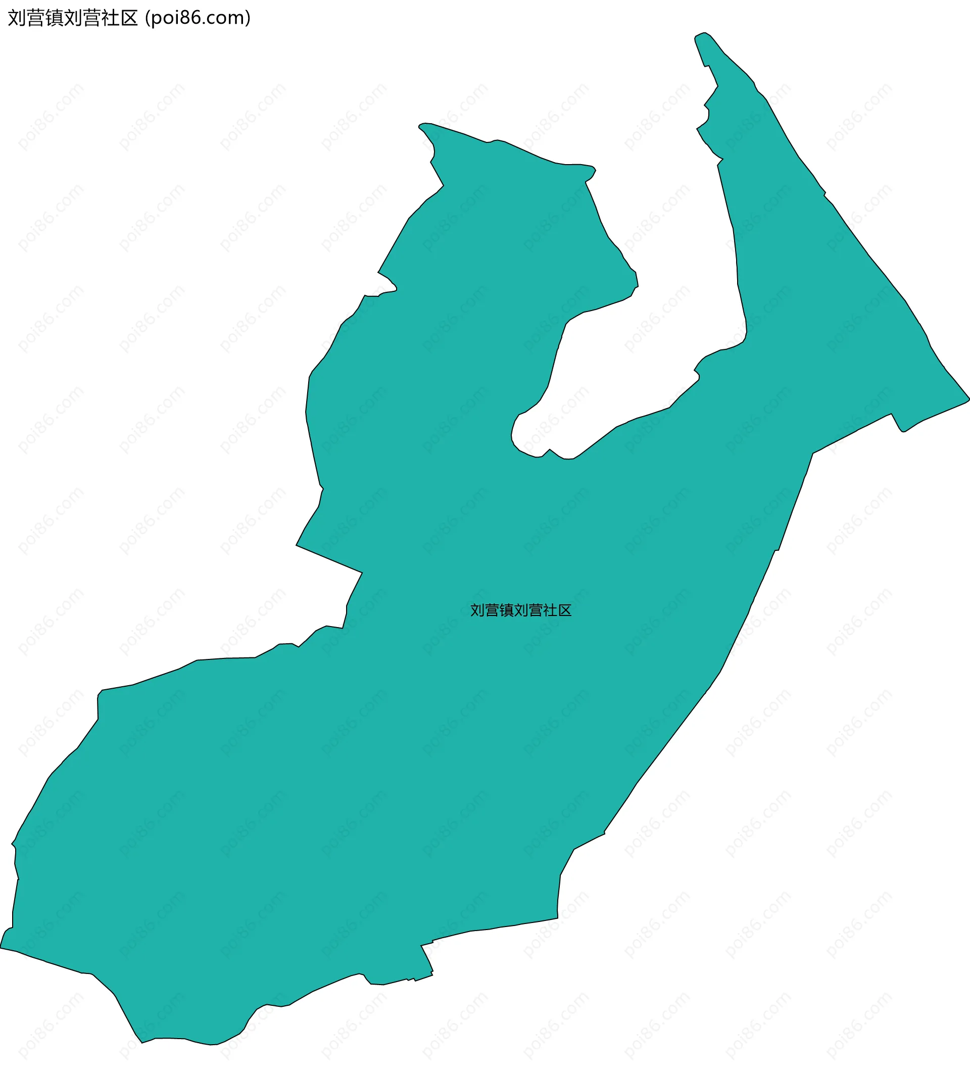 刘营镇刘营社区边界地图