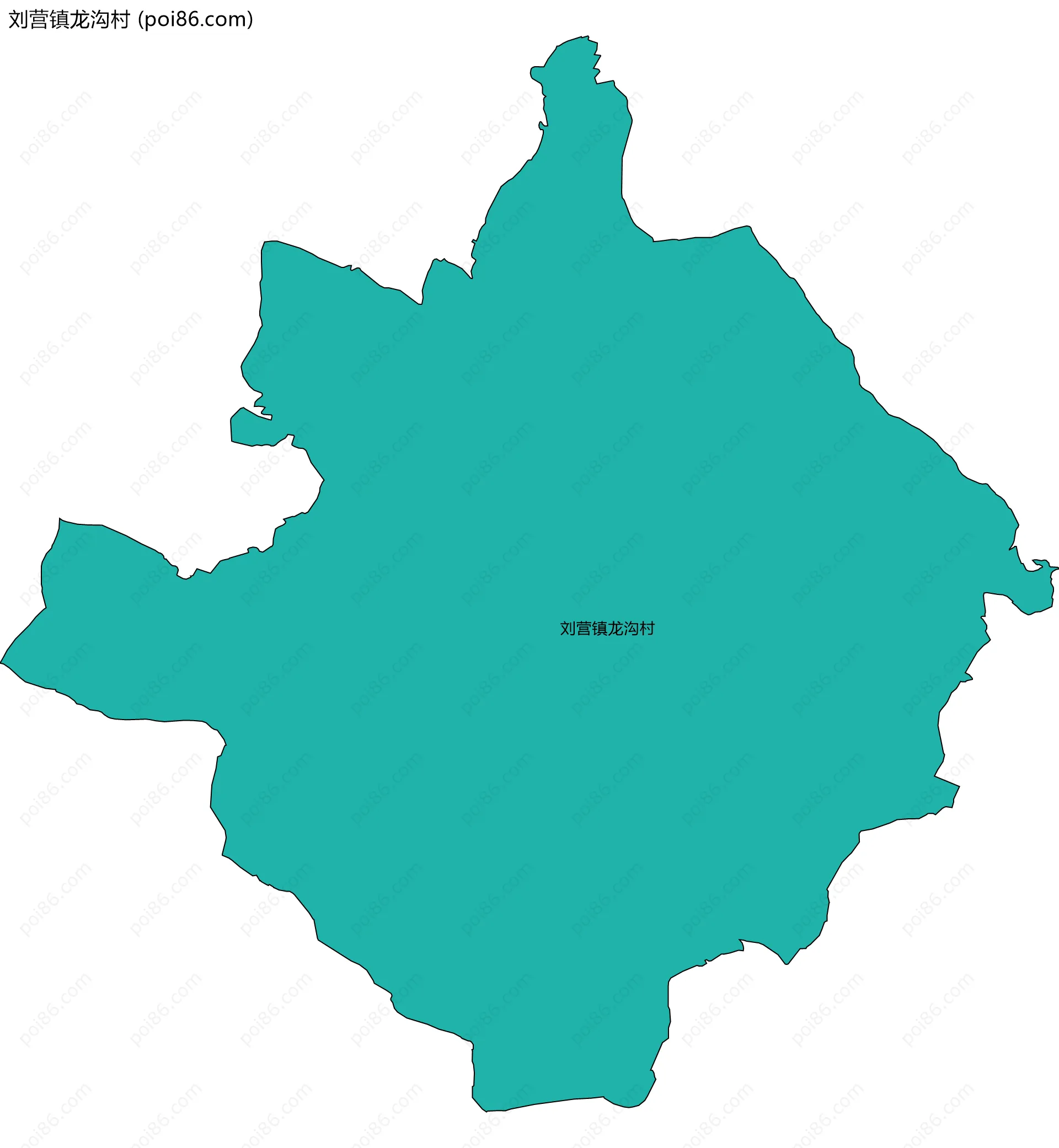 刘营镇龙沟村边界地图